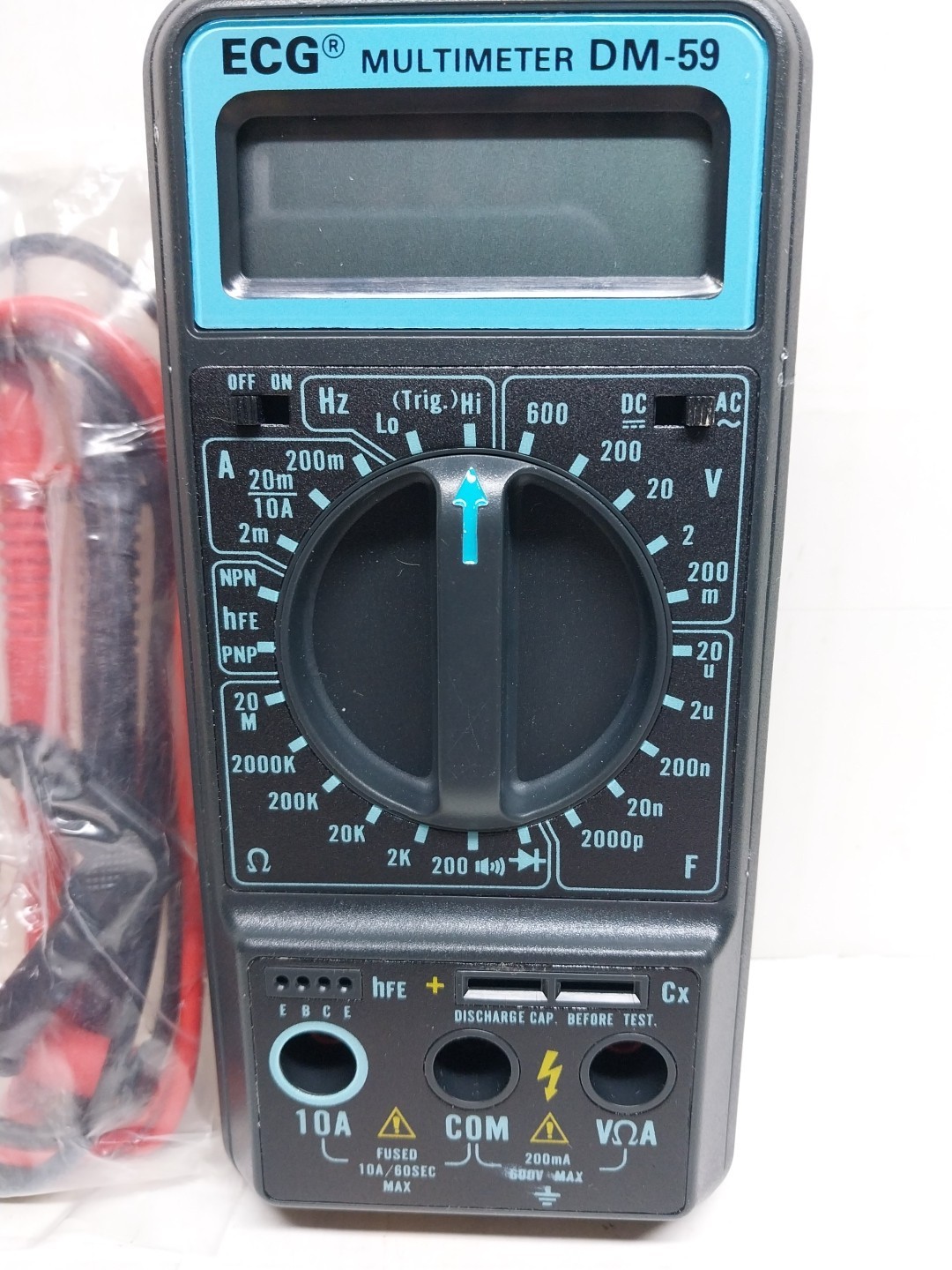 ECG DM-59 Multimeter – AC/DC voltage and Current, Resistance, Capacitance, Diode