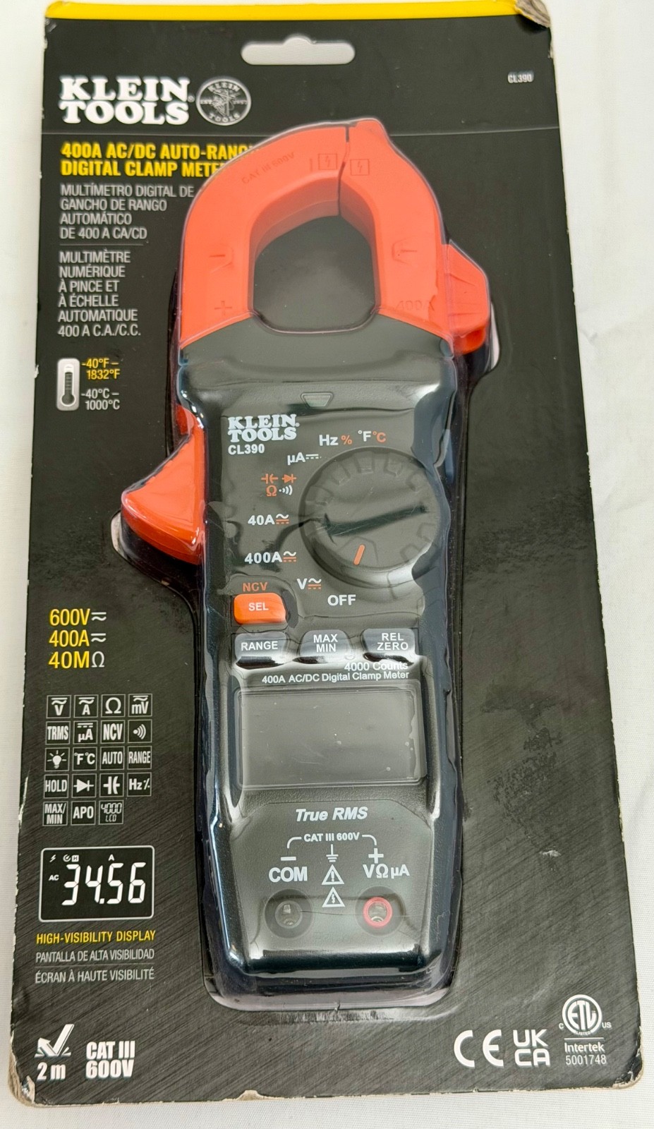 Klein Tools CL390 Auto-Ranging Digital Clamp Meter (CL390)