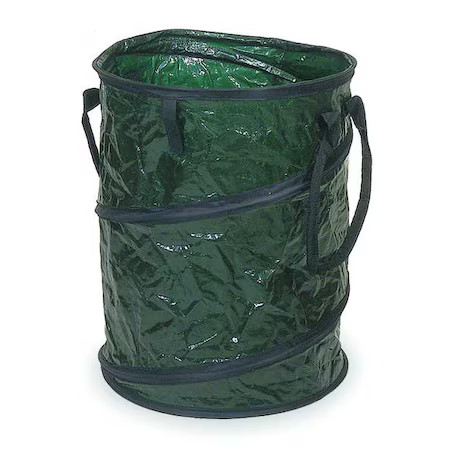 27 Gal Collapsible Litter Bags, 19 In X 24 In, Green, 3Vb57