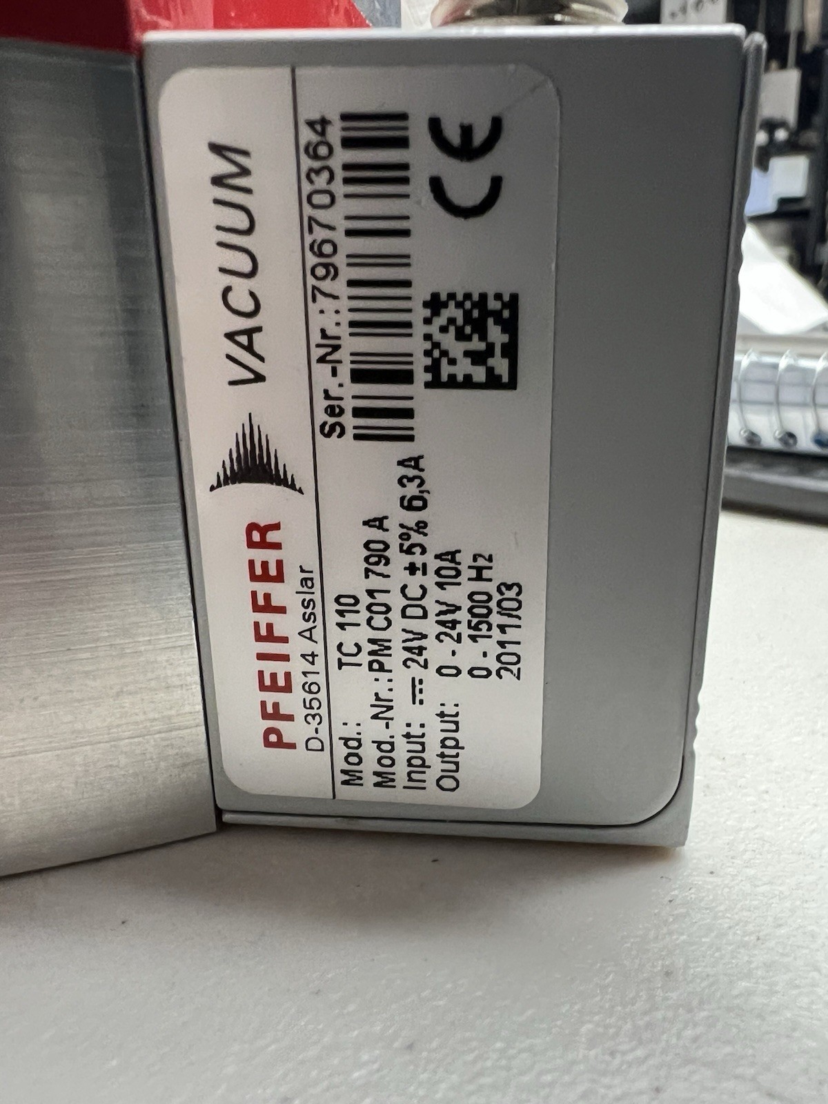Pfeiffer HiPace 300 Plus turbo pump with TC110 controller – Tested – Excellent!!