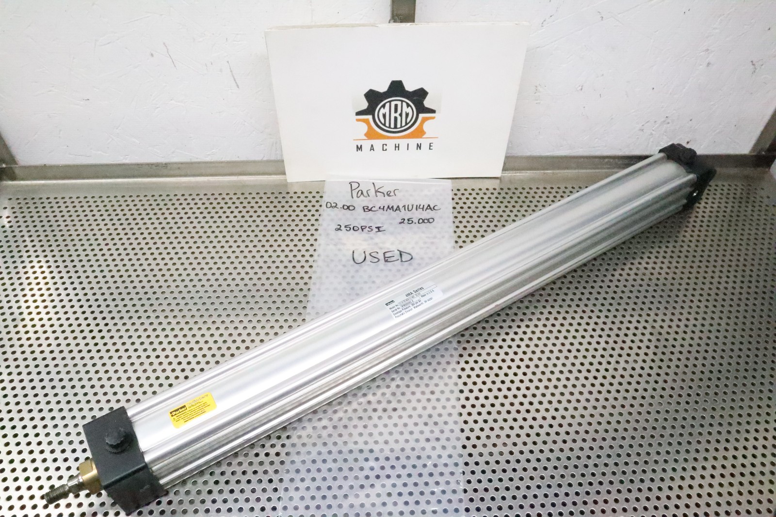 Parker 02.000 BC4MA1U14AC 25.000 Series 4MA Pneumatic Cylinder Used W/ Warranty