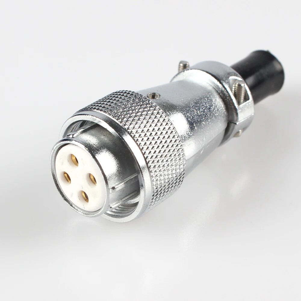 Aviation plug H20 4 Core Ceramic Plug for CNC 2.2 KW Laser Machine Spindle Motor