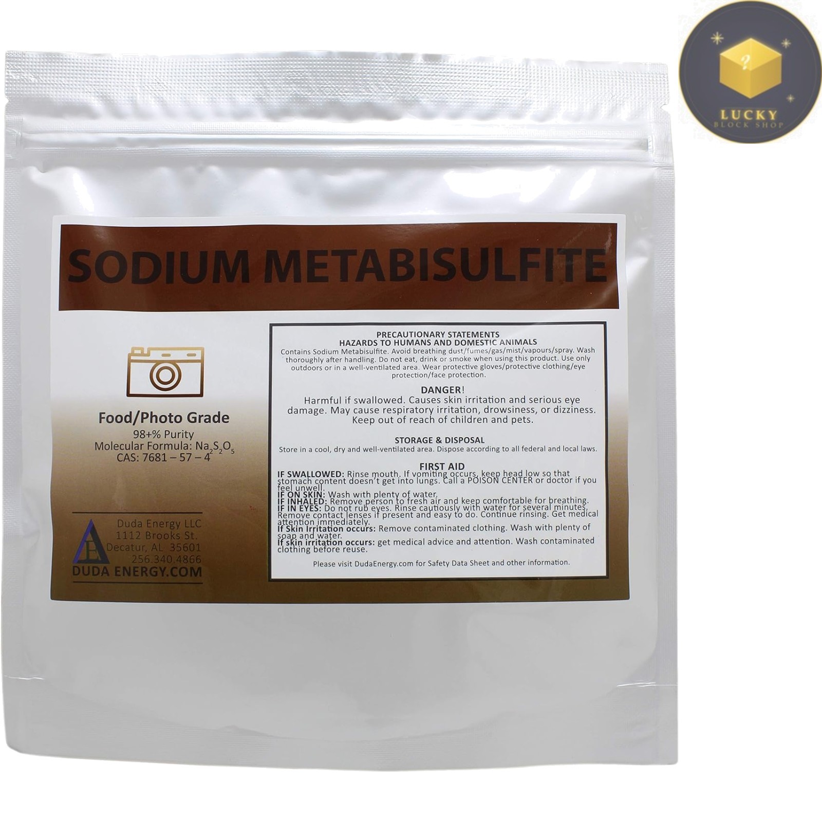 Sodium Metabisulfite 8 oz – Versatile Food & Photo Grade Granular Preservative