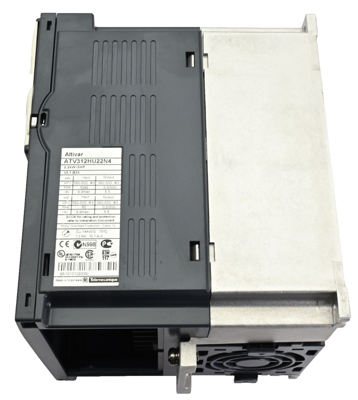 Schneider ATV312HU22N4 ATV312 Variable Drive 3 HP, 5.9 kVA, 79W, 3 Phase
