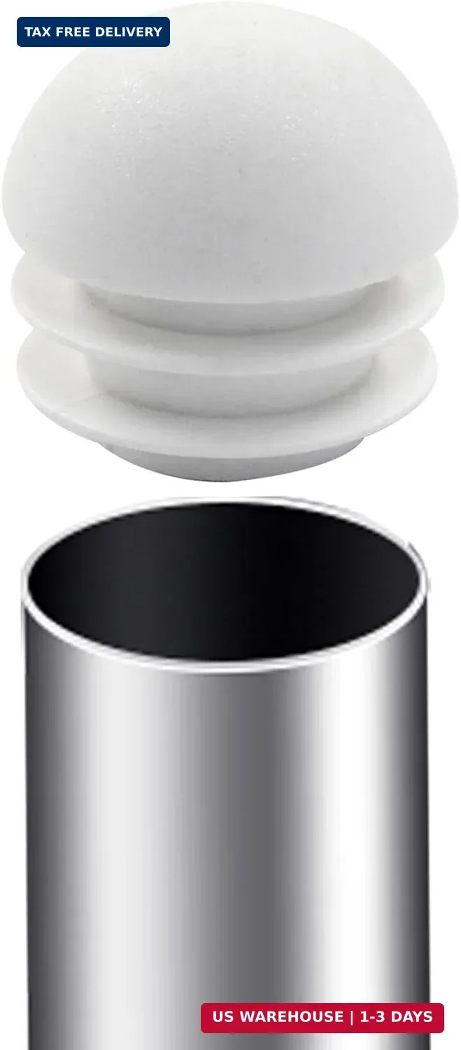 16PCS 7/8″ Round End Caps, 22mm Chair Leg Tube Insert, White | Plastic Chair Gli