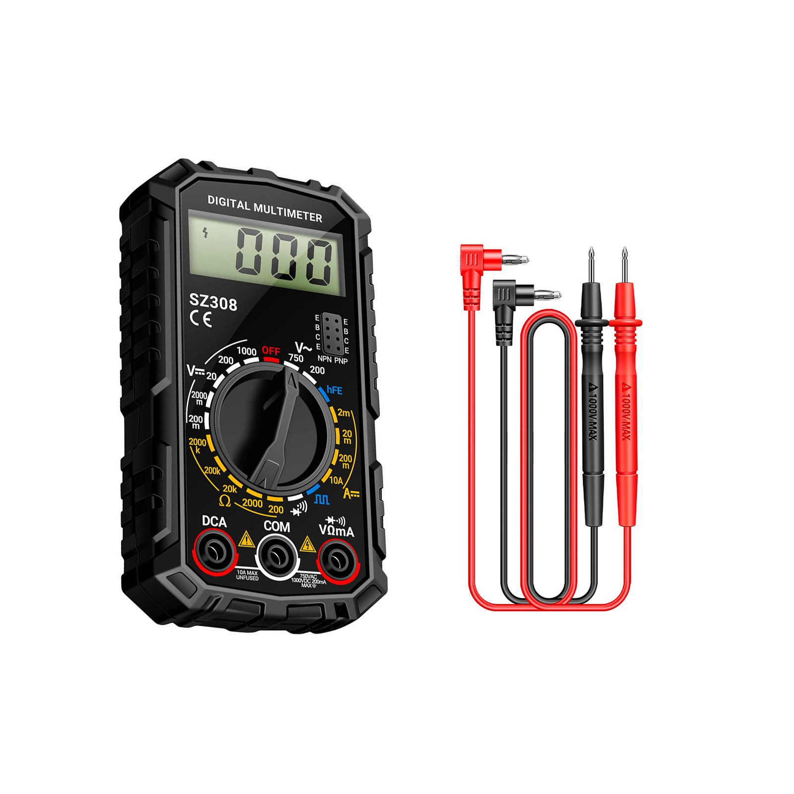 Auto Manual Multimeter for DC AC Voltage Current Resistance Diode Wave Output