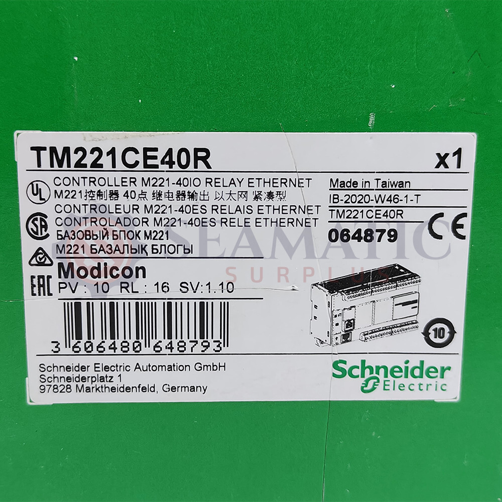 NEW Schneider TM221CE40R Logic controller Modicon M221-40IO Relay Ethernet