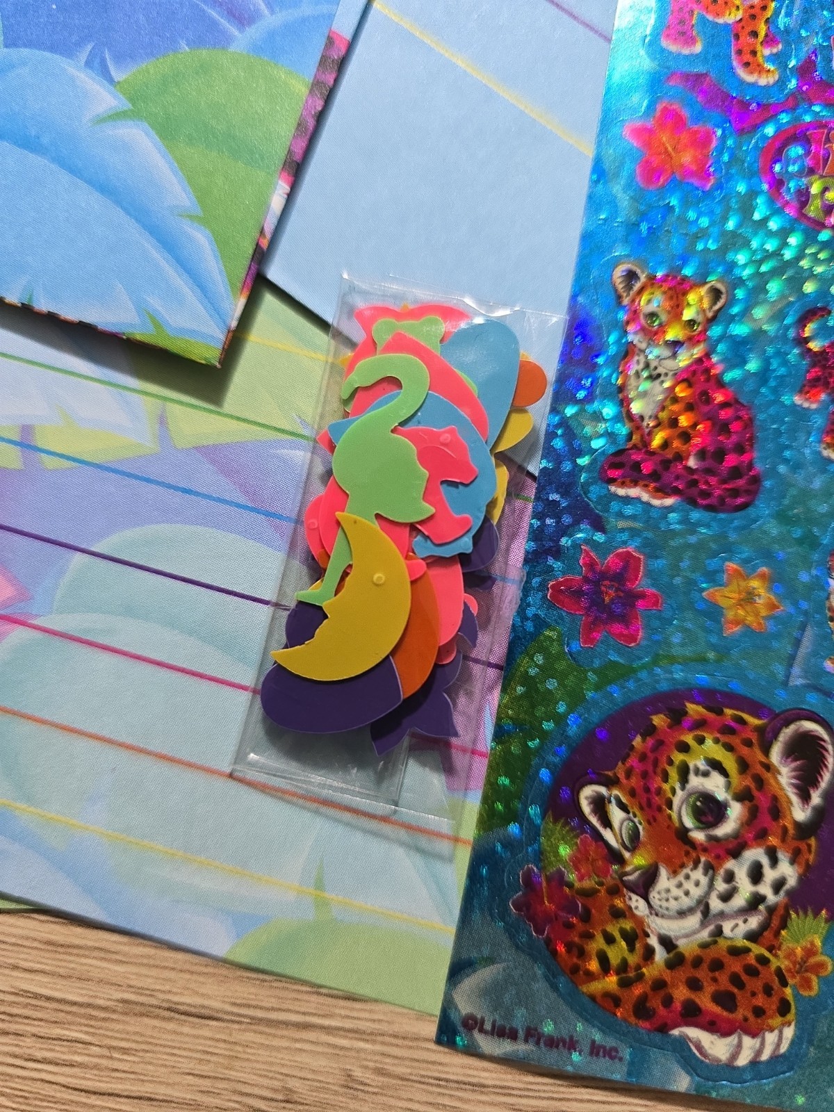 Vintage Lisa Frank Hunter The Tiger Mini Stationary Organizer *Rare* Lots Inside