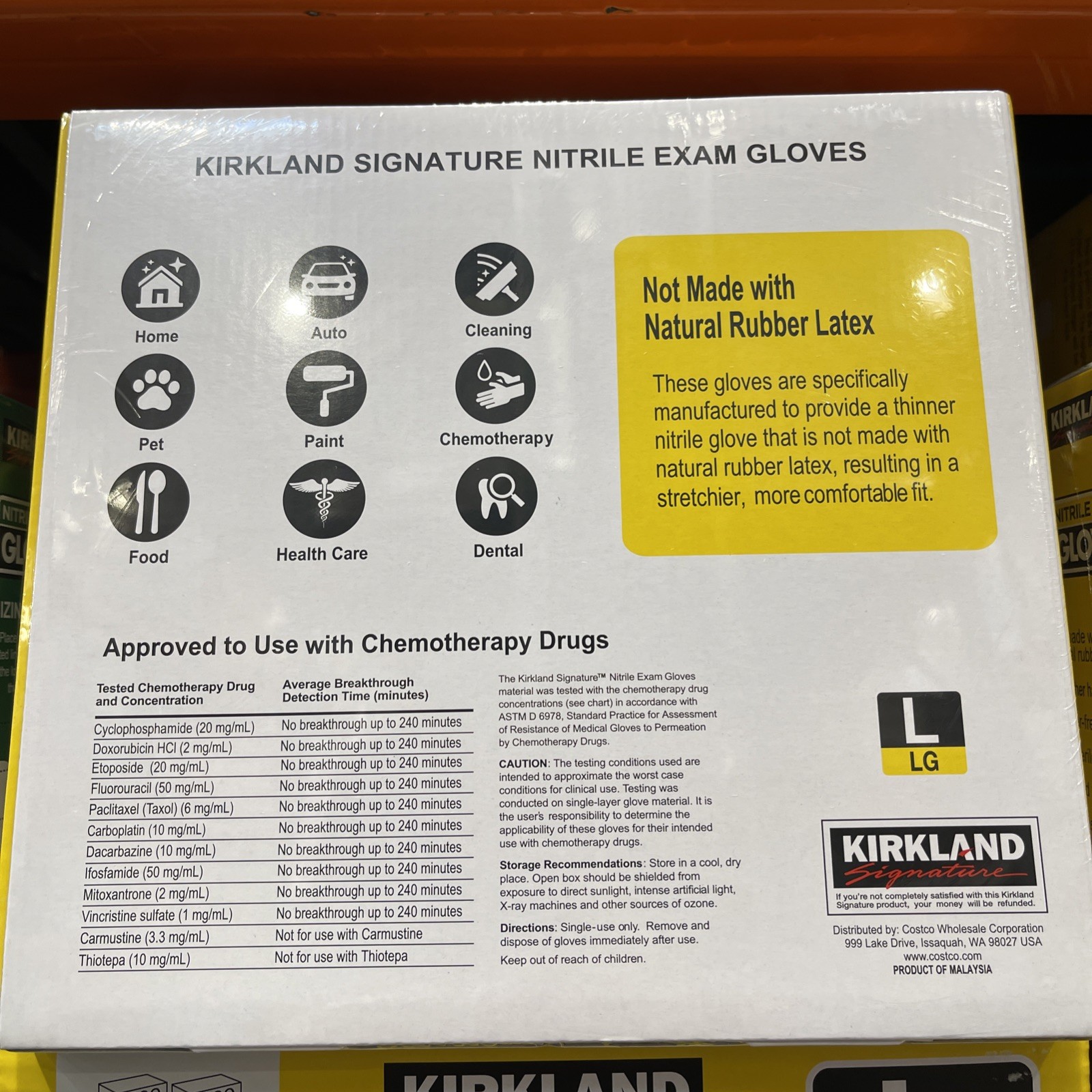 Kirkland Signature Nitrile Exam Gloves – Large Size (400 Pieces) (467130)