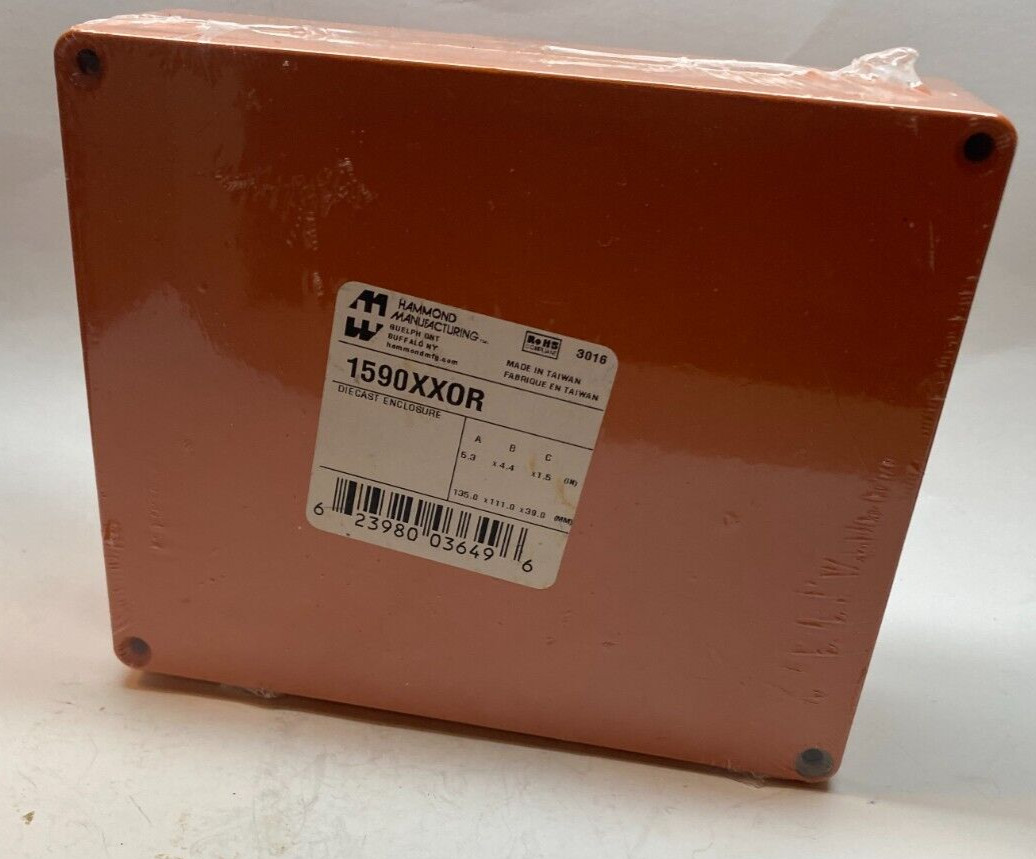 HAMMOND 1590XXOR Orange Diecast Stomp Box (145 mm x 121 mm x 39 mm)