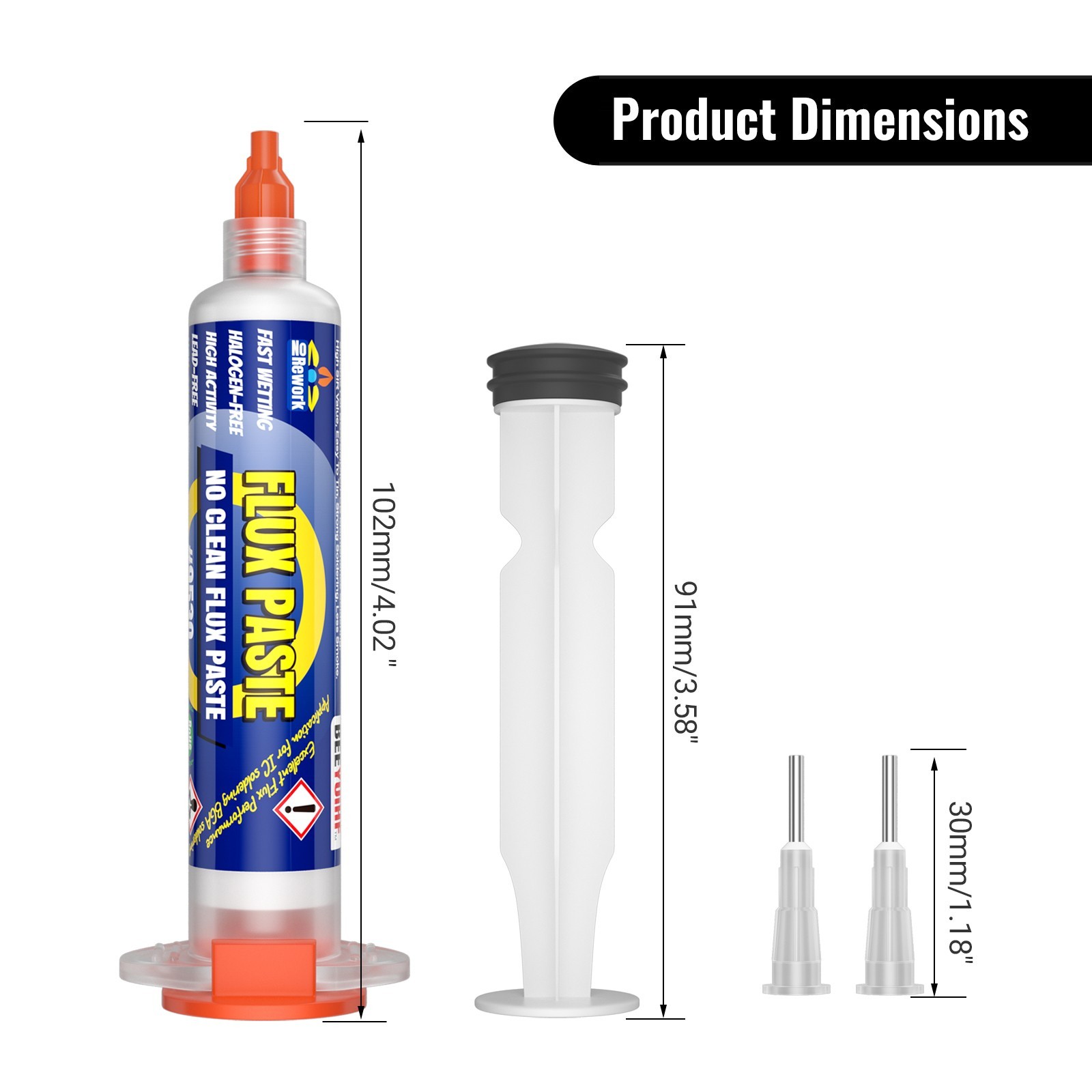 BEEYUIHF RMA No Clean ROSIN Soldering Flux Paste for Electrical 4PCS x 10mL