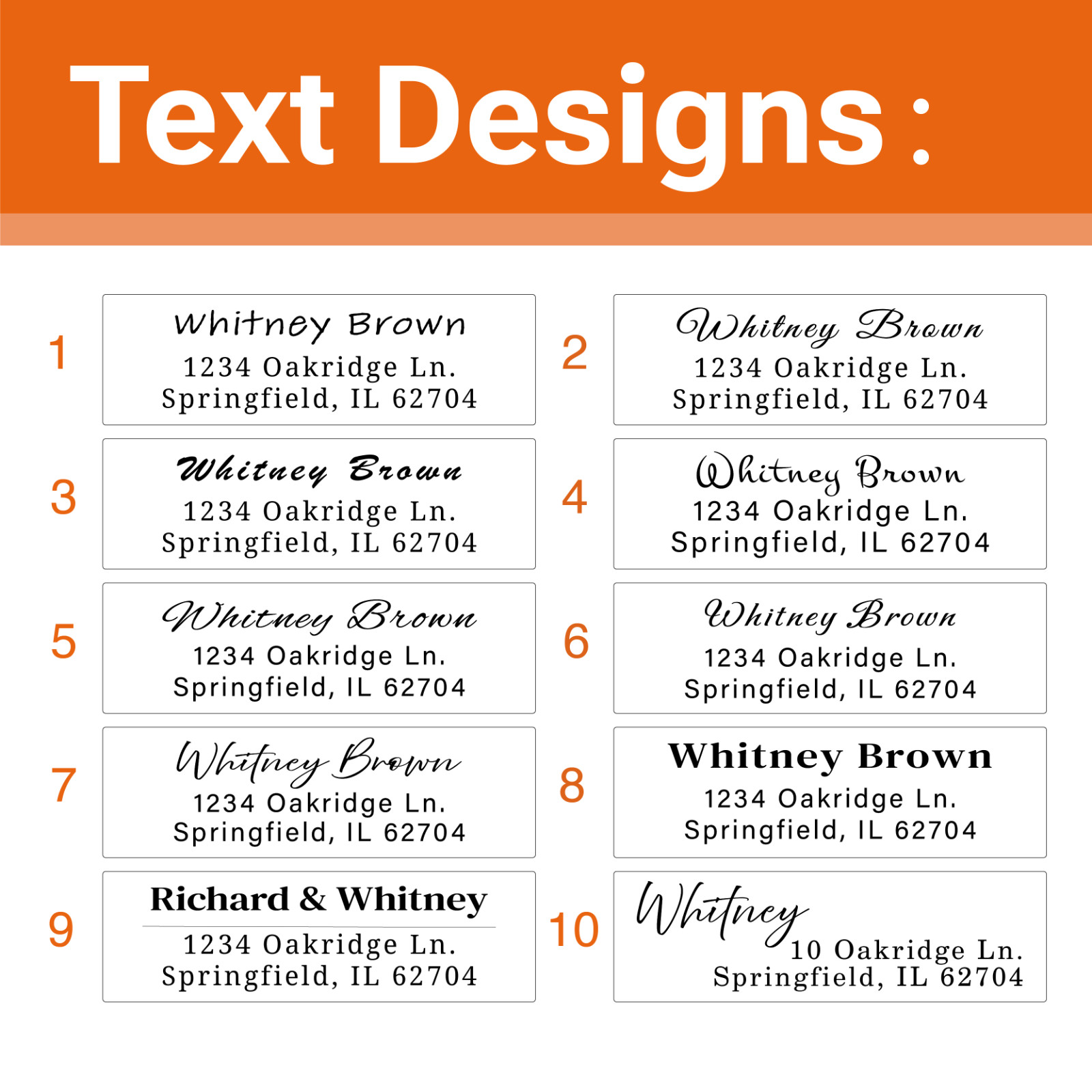 Custom White Address Labels Roll Personalized Return Label for everyday mails