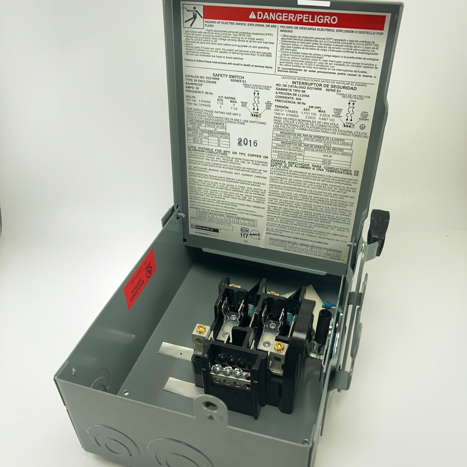 Schneider Electric Square D D221NRB General Duty Safety Switch 30A