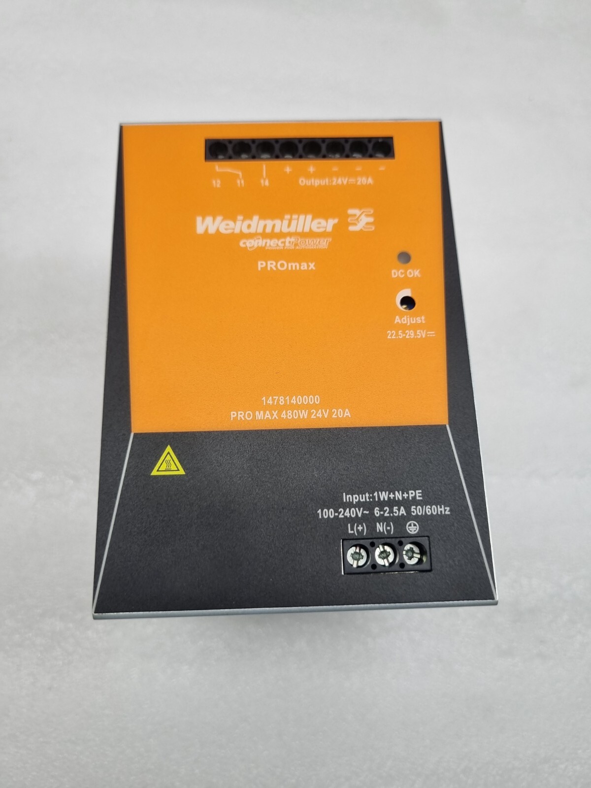 Weidmuller PRO MAX 480W 24V 20A Order No. 1478140000 Power Supply FREE FAST SHIP