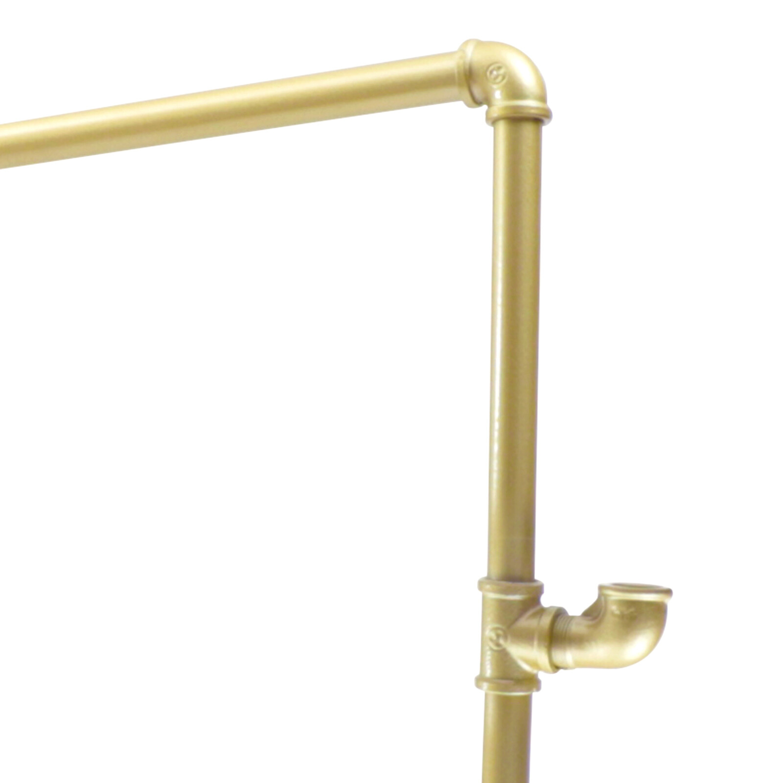 Nano Baking Paint 42.5in Vintage Standing Clothes Rack Portable External Hooks