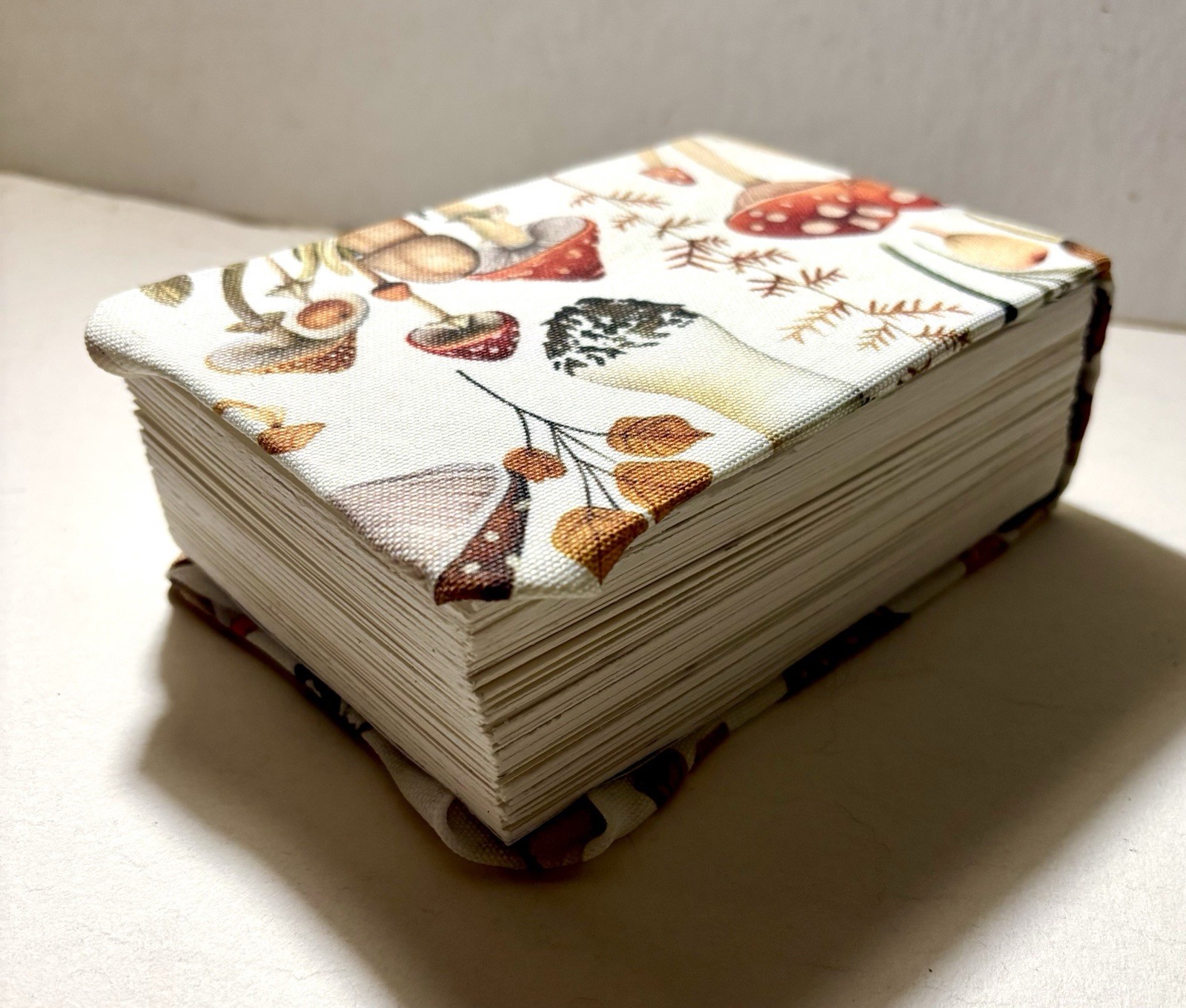 Handmade White Fabric Mushroom Blank Watercolor-book Arches Paper – 6 in. x 4 in