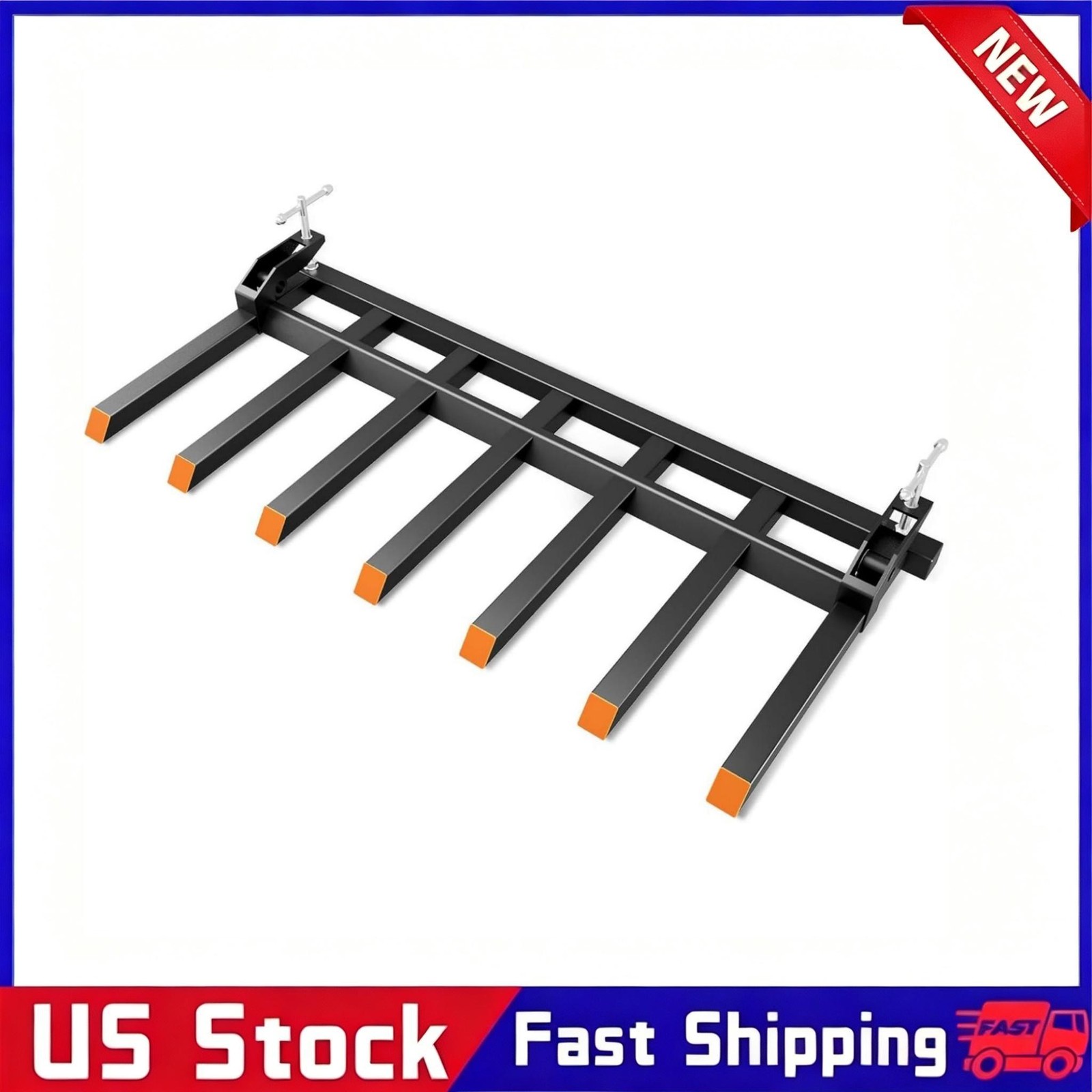 68″ Fork Length Clamp-On Debris Forks Fit 68/70/72″ Loader Buckets Skid Steers
