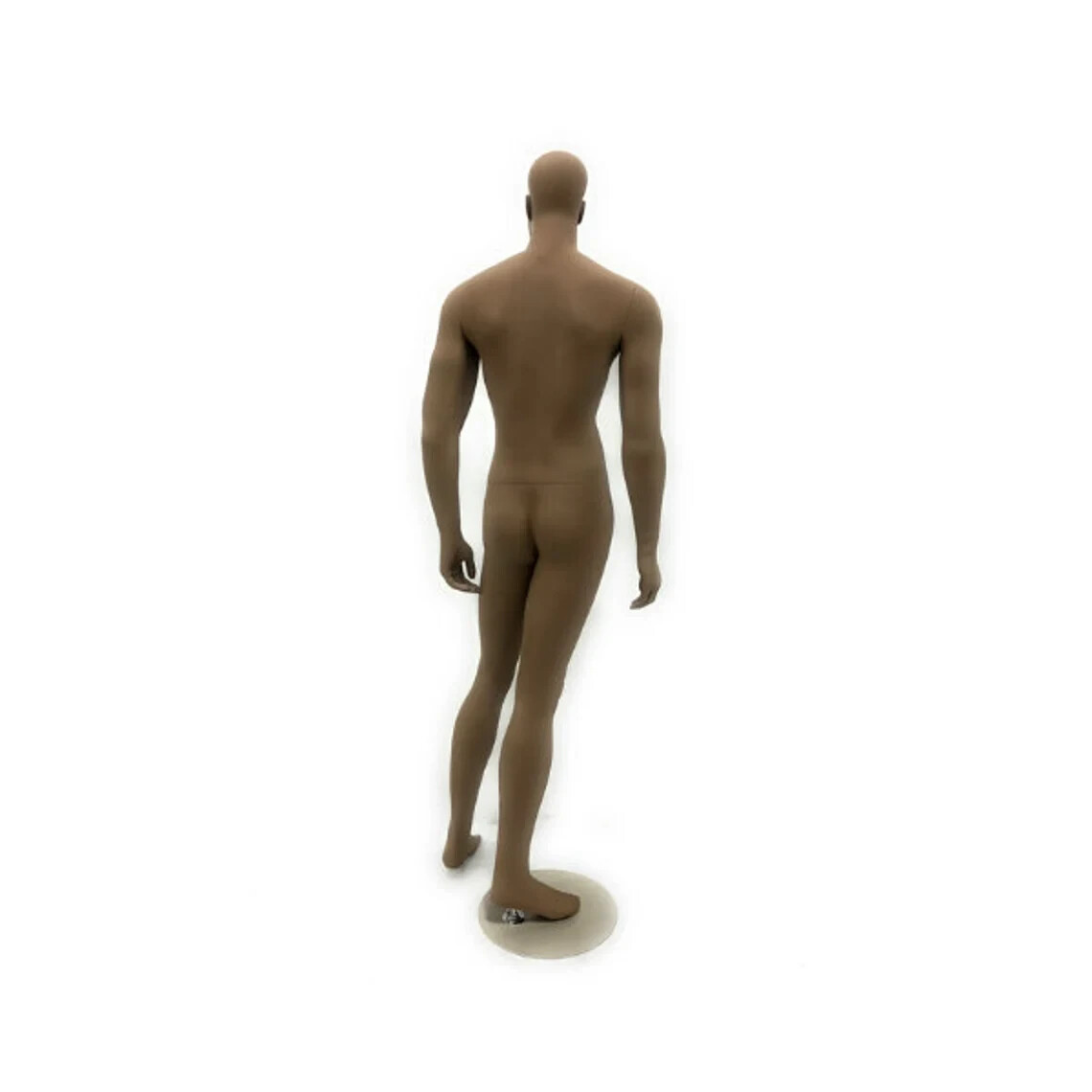 African American Male Adult Fiberglass Realistic Mannequin with Base