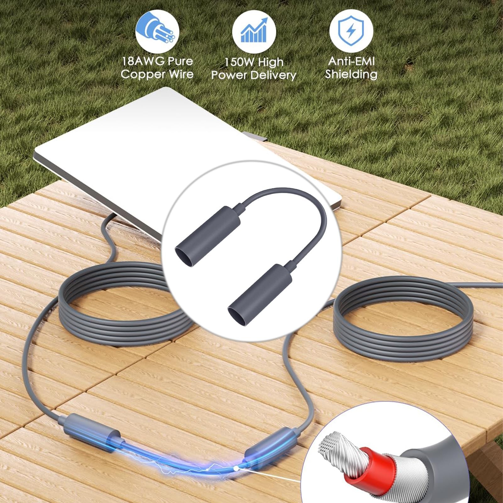 Starlink Mini DC Cable Connector Female to Female Waterproof Power Adapter, P
