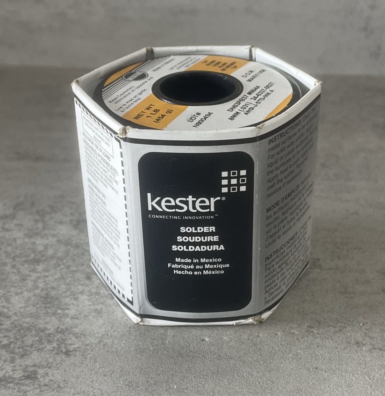 Kester 44 Rosin Core Solder Wire 63/37 SN63PB37 .031 1lb Spool 24-6337-0027