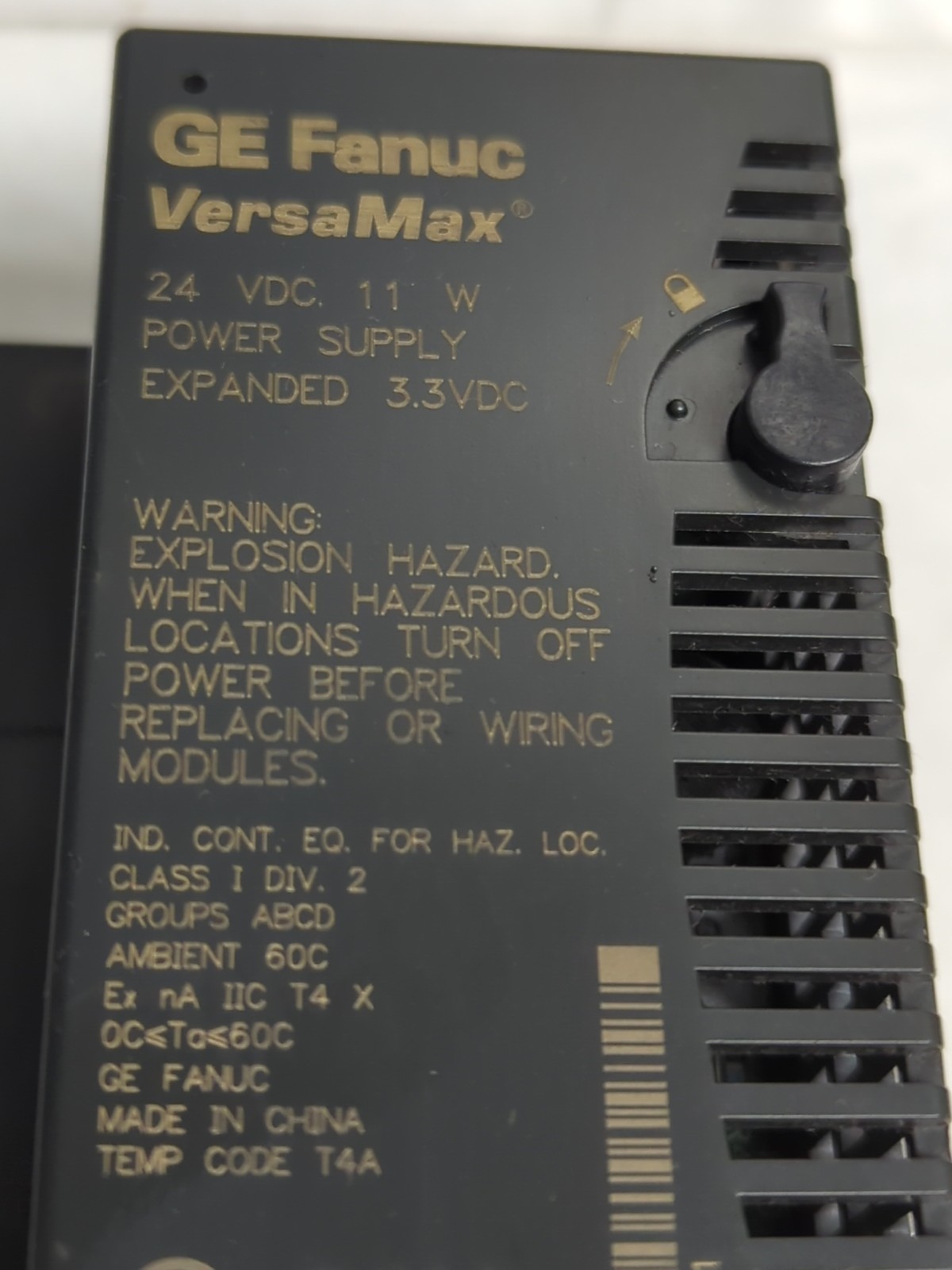 GE FANUC,IC200PWR002E,VERSA MAX POWER SUPPLY 24VDC 11W PRE-OWNED