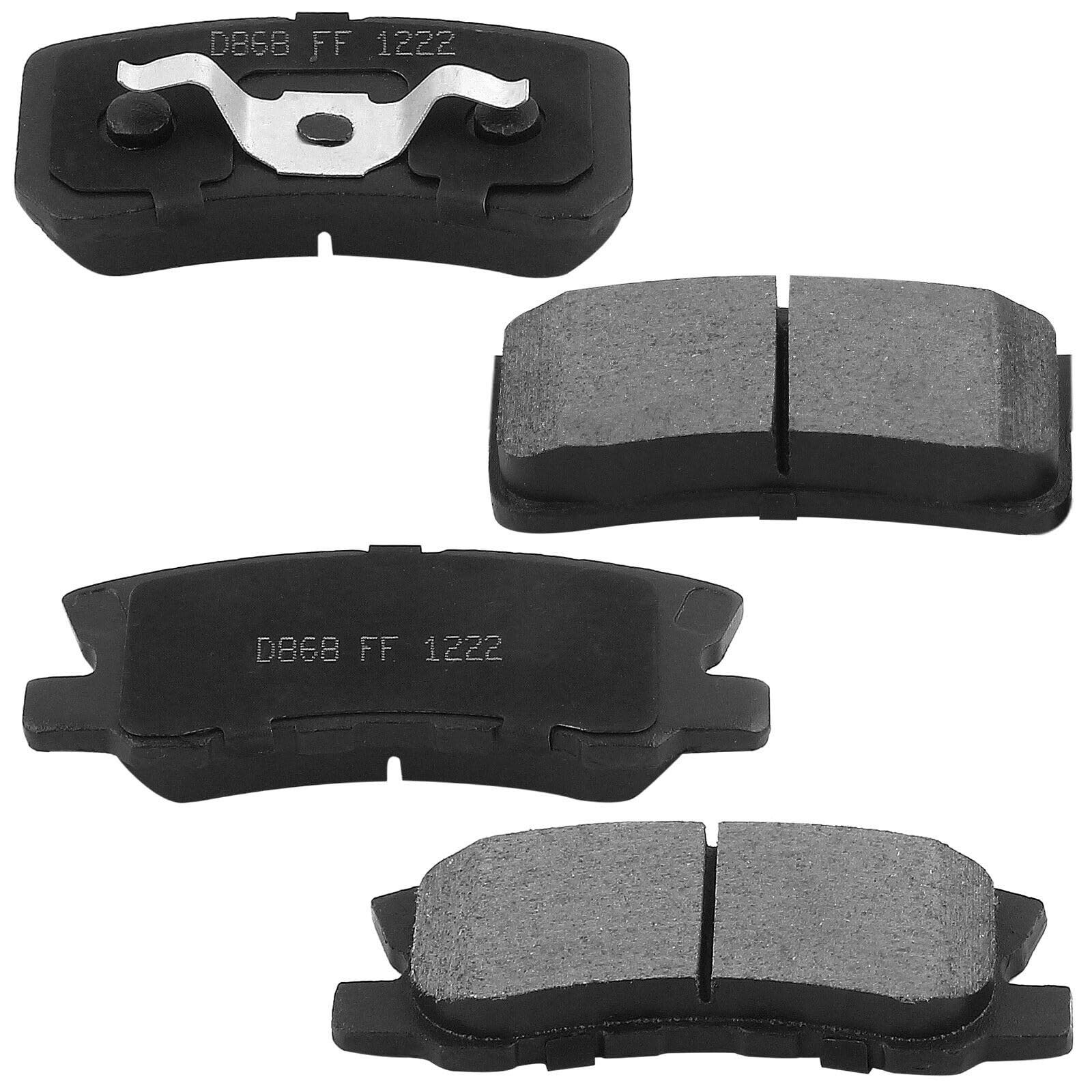 8pcs Ceramic Slotted Front Rear Disc Brake Pad Set
