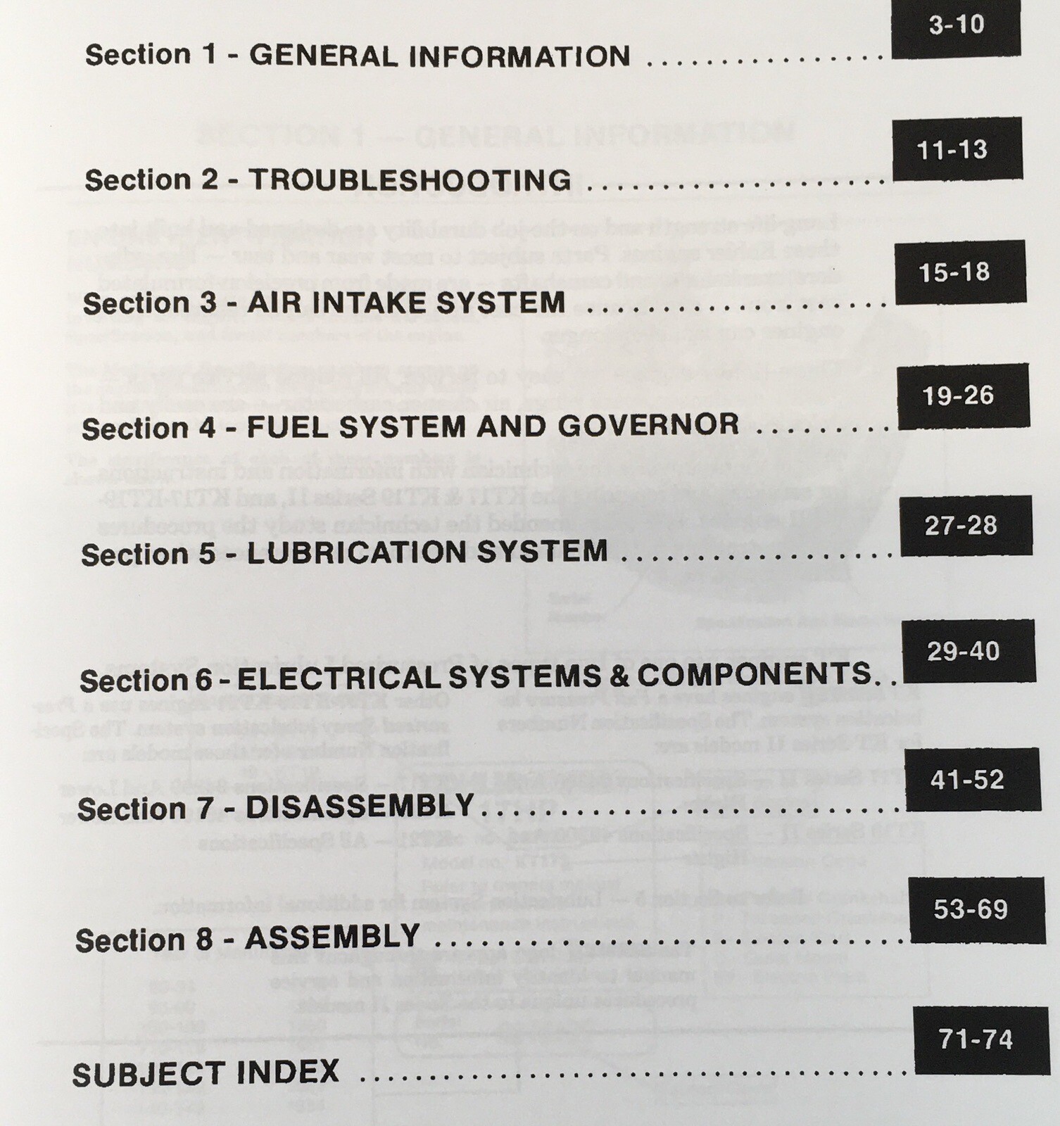 Cub Cadet 782 Garden Tractor Kt17 Series II Engine Service Operators Manual Set