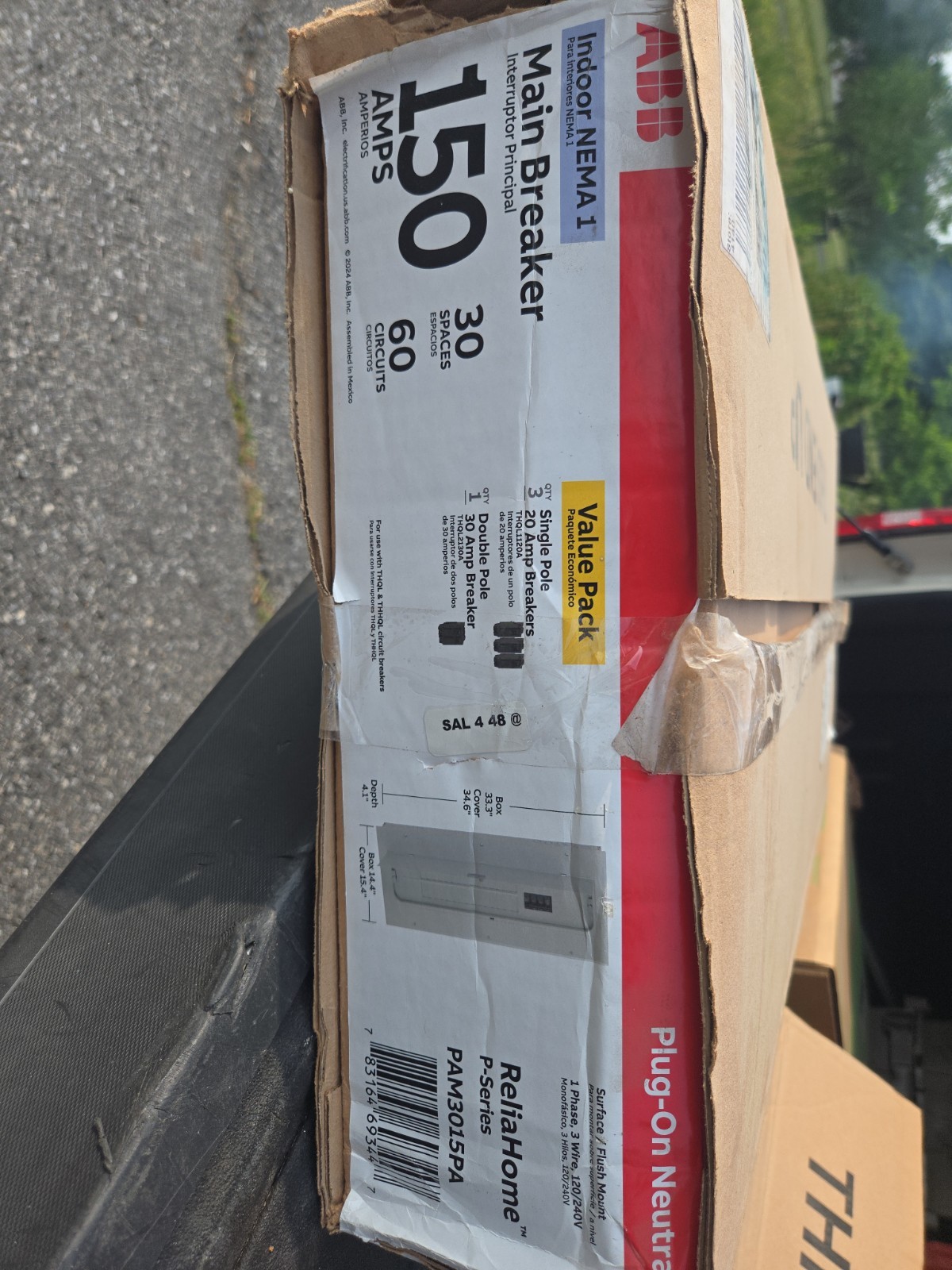 ABB 150A 30-Space 60-Circuit Indoor Main Breaker Neutral Load Center PAM3015PA
