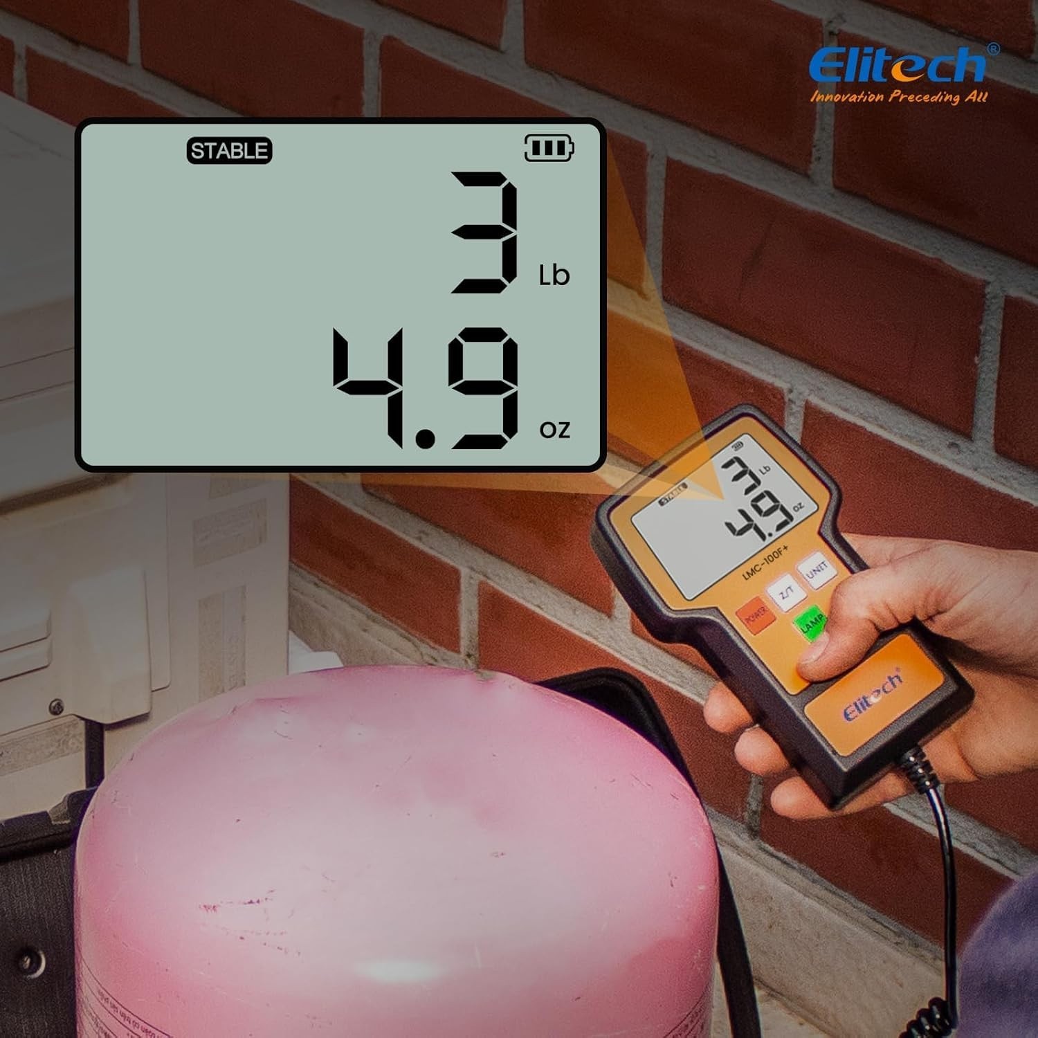 Durable 110Lbs Refrigerant Weight Scale with Large Display & Carrying Case