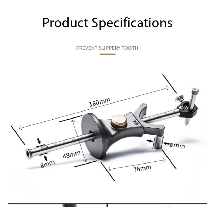 Dual-Purpose Straight and Curved Line Scribing Tool Parallel Line Drawing Tool