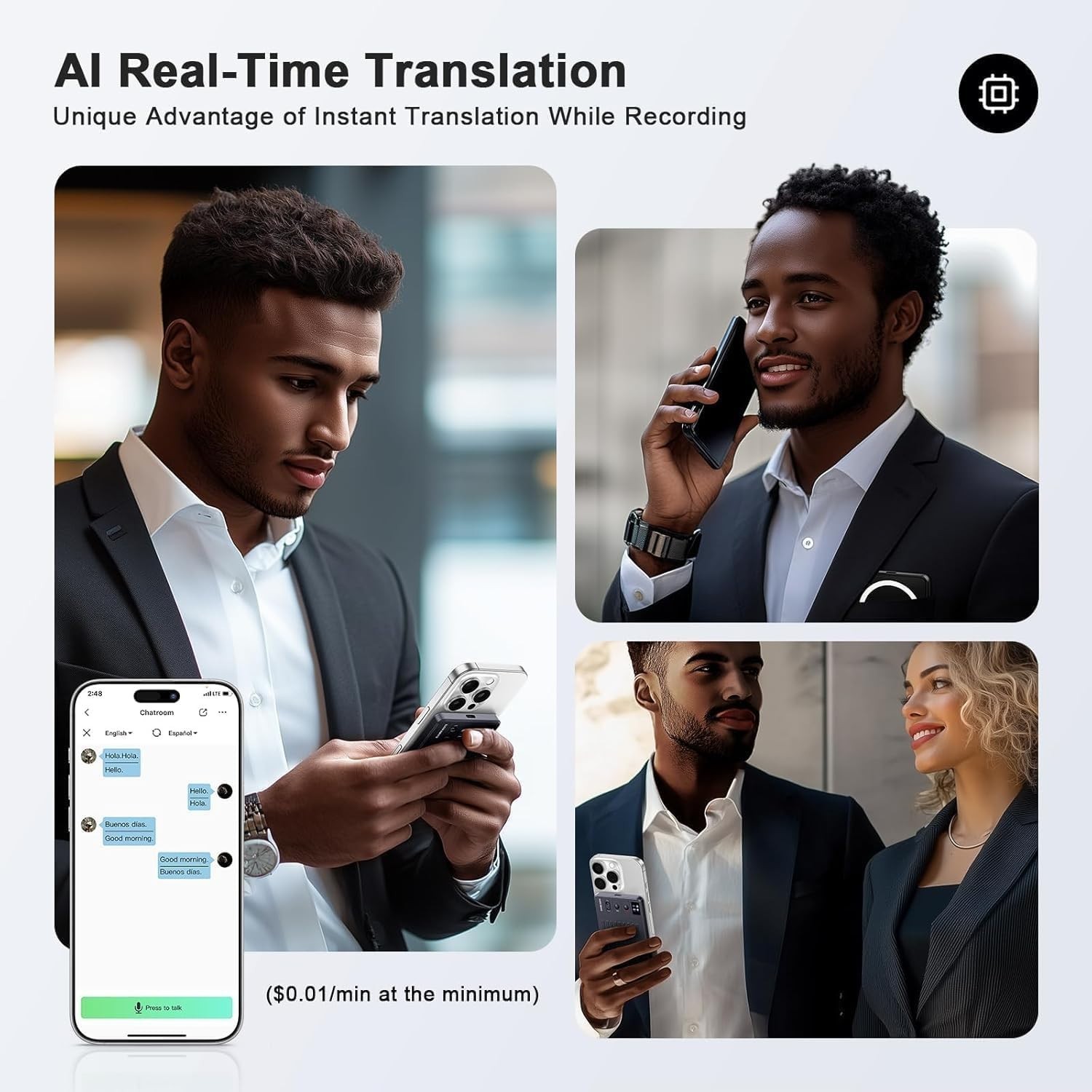 128GB Voice Activated Recorder with AI-Intelligent Triple Noise Reduction,