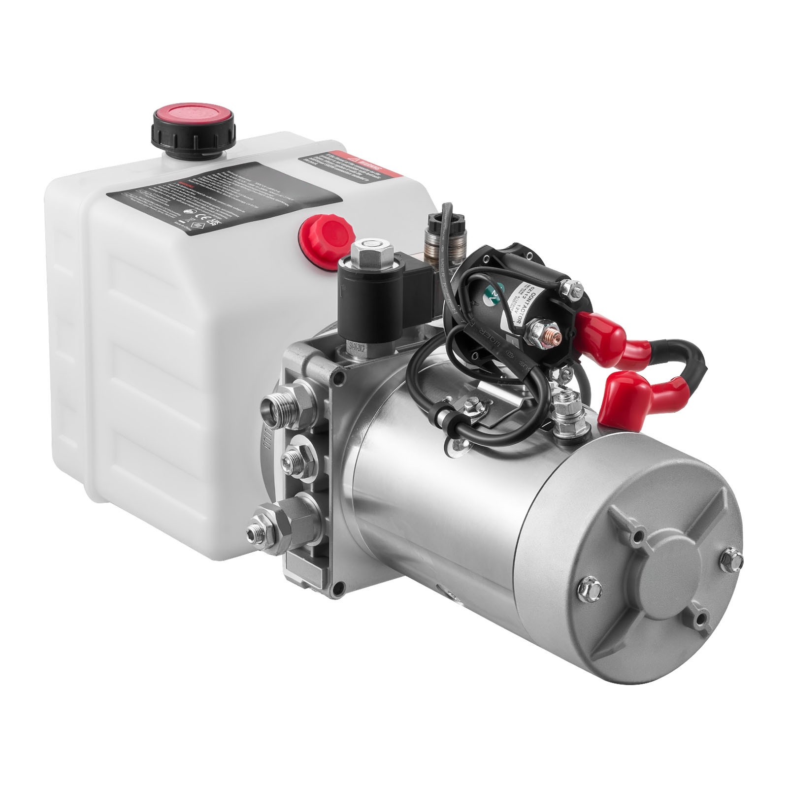 Uimoso 4 Quart Single Acting Hydraulic Pump Dump Trailer Power Unit 12V Plastic