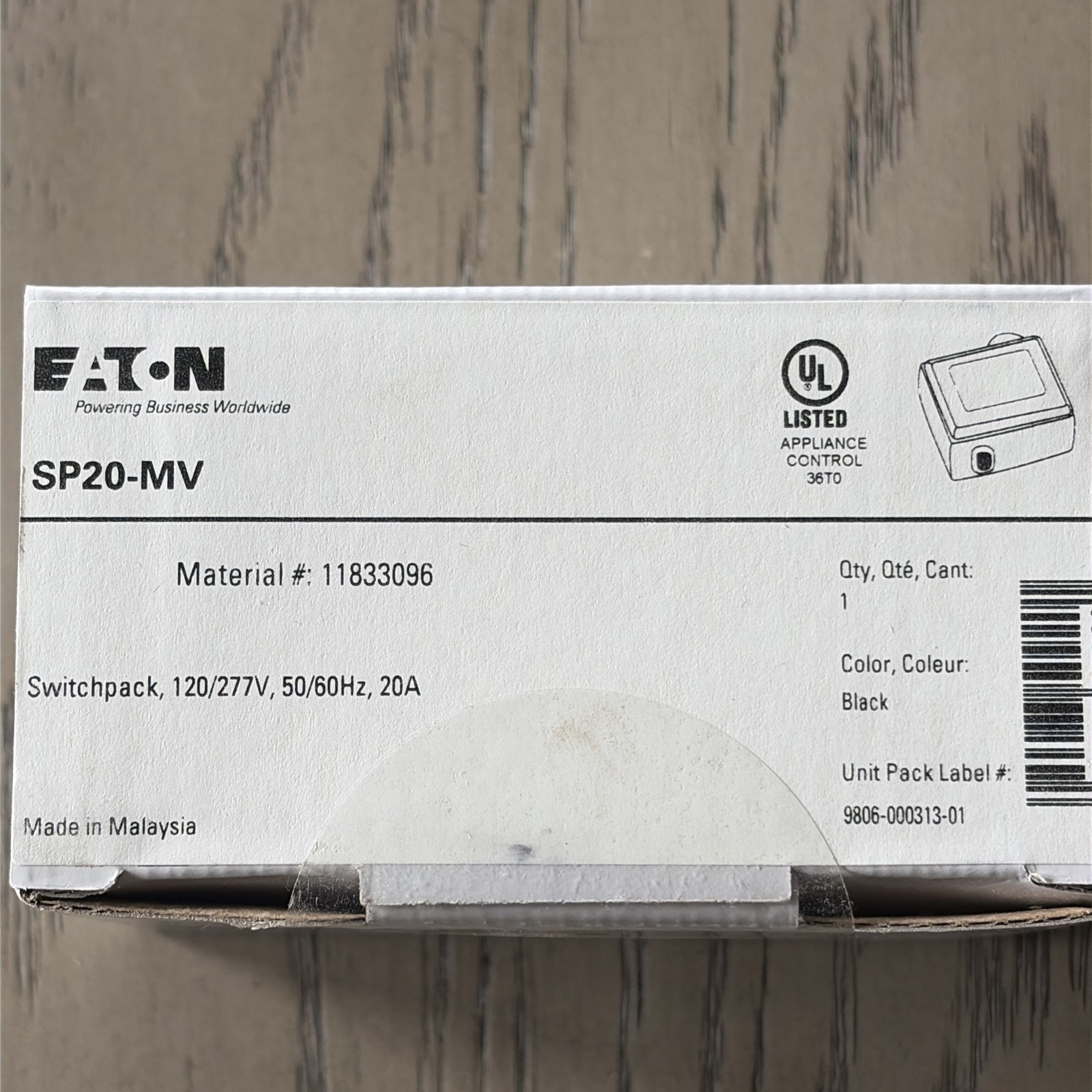 Lighting Controls SP20-MV Power Pack Relay Eaton Greengate Switchpack 120/277V