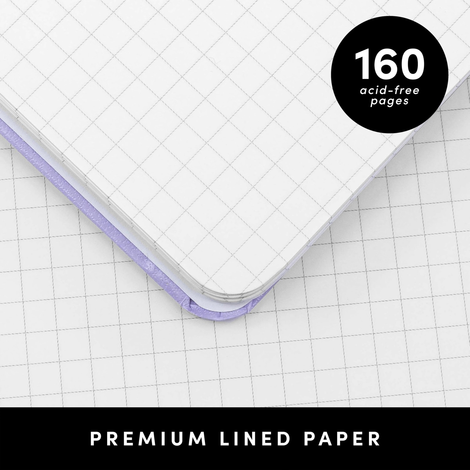 PAPERAGE Graph Paper Spiral Notebook & Journal, (Navy), 160 Pack of 1, Navy