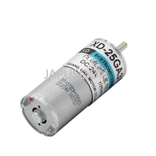 12V/24V Electric Micro Miniature Geared DC Motor 2 W CW/CCW 5~300 RPM Low Speed
