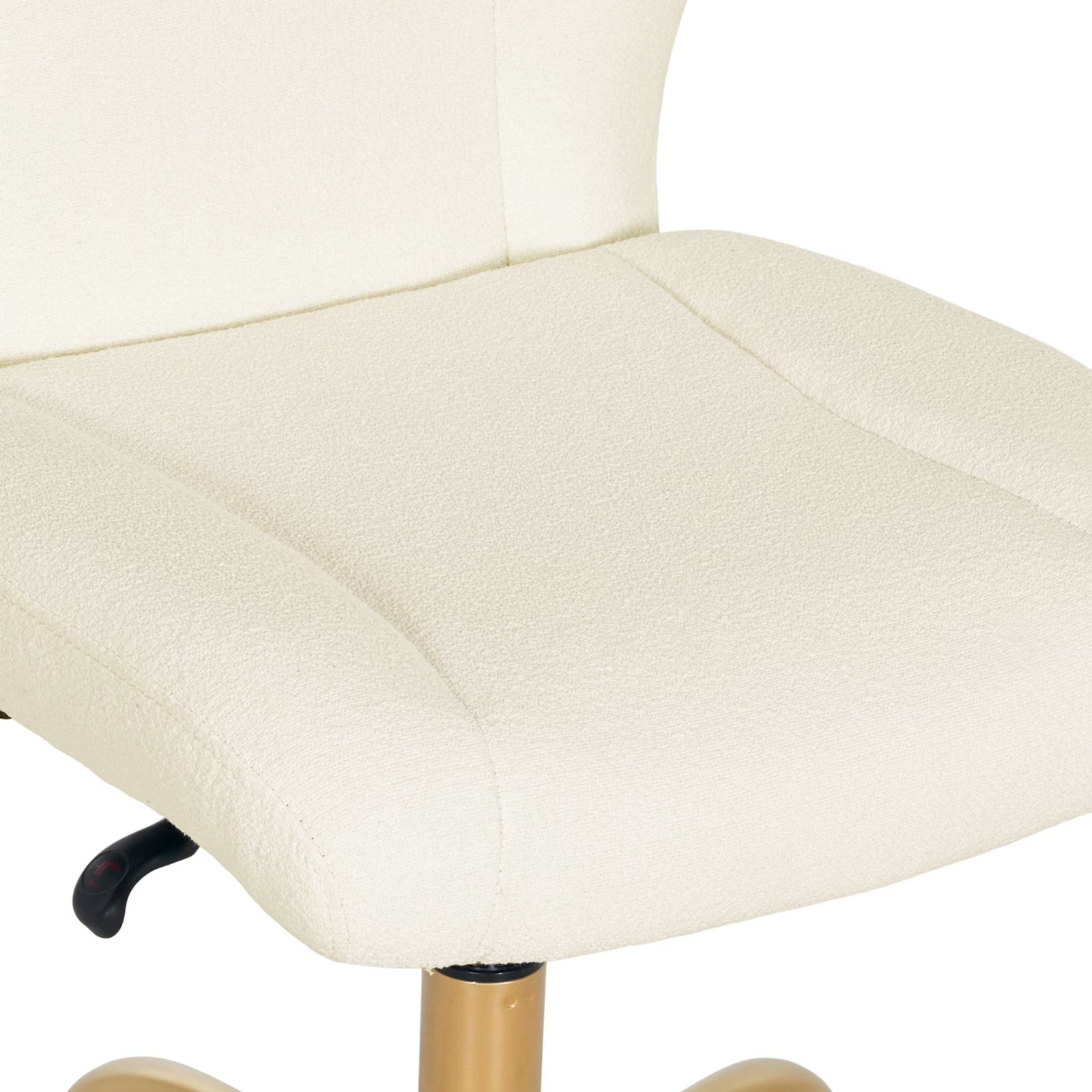 Mainstays Bouclé Armless Office Chair for Adults and Teens, Cream