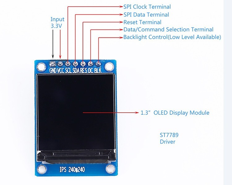 *3 units!*- 1.3 inch TFT IPS LCD Display Module 240×240 SPI for Arduino & RaspPI