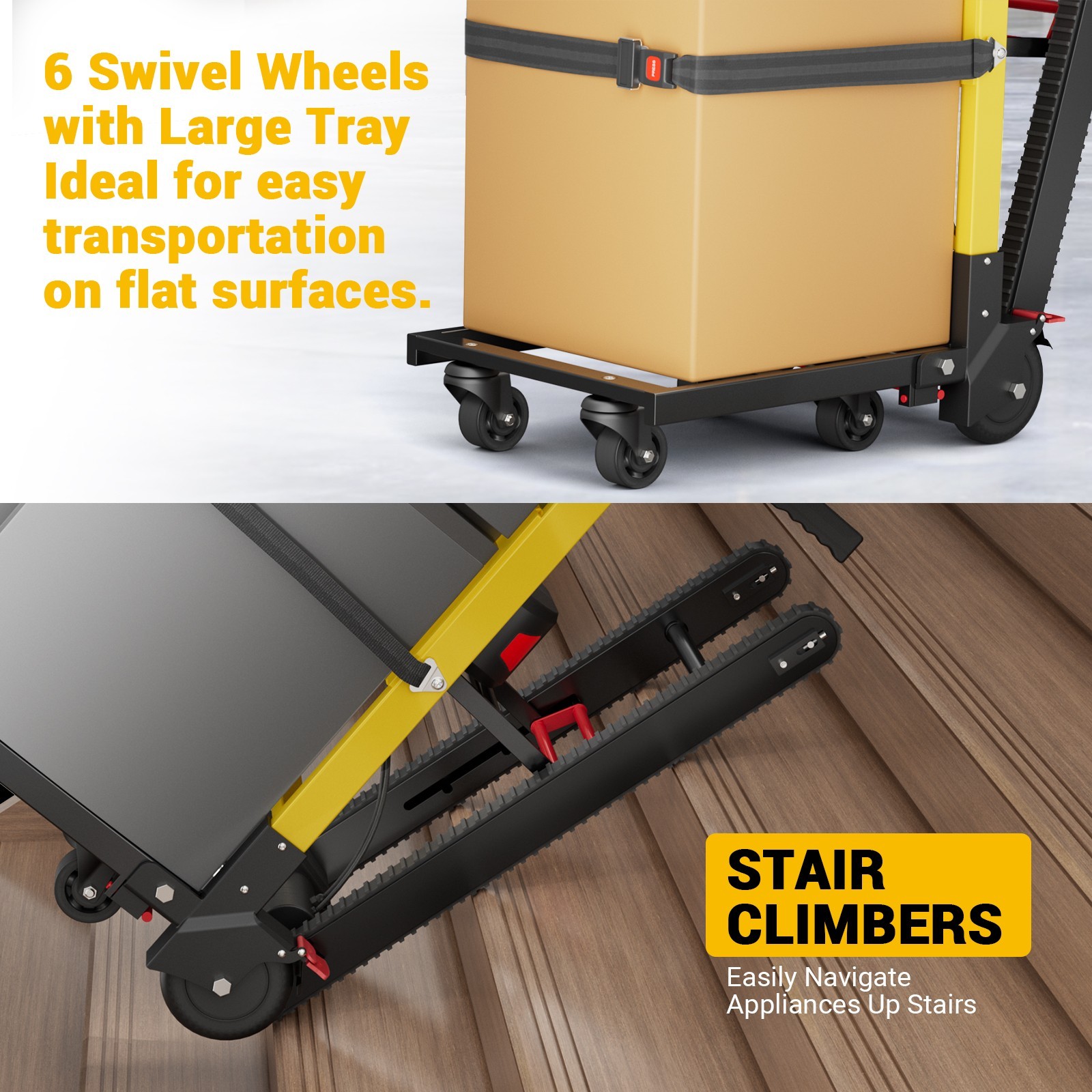 Electric stair climbing hand trucks Powered Stair Climber Dolly Cart & Batteries