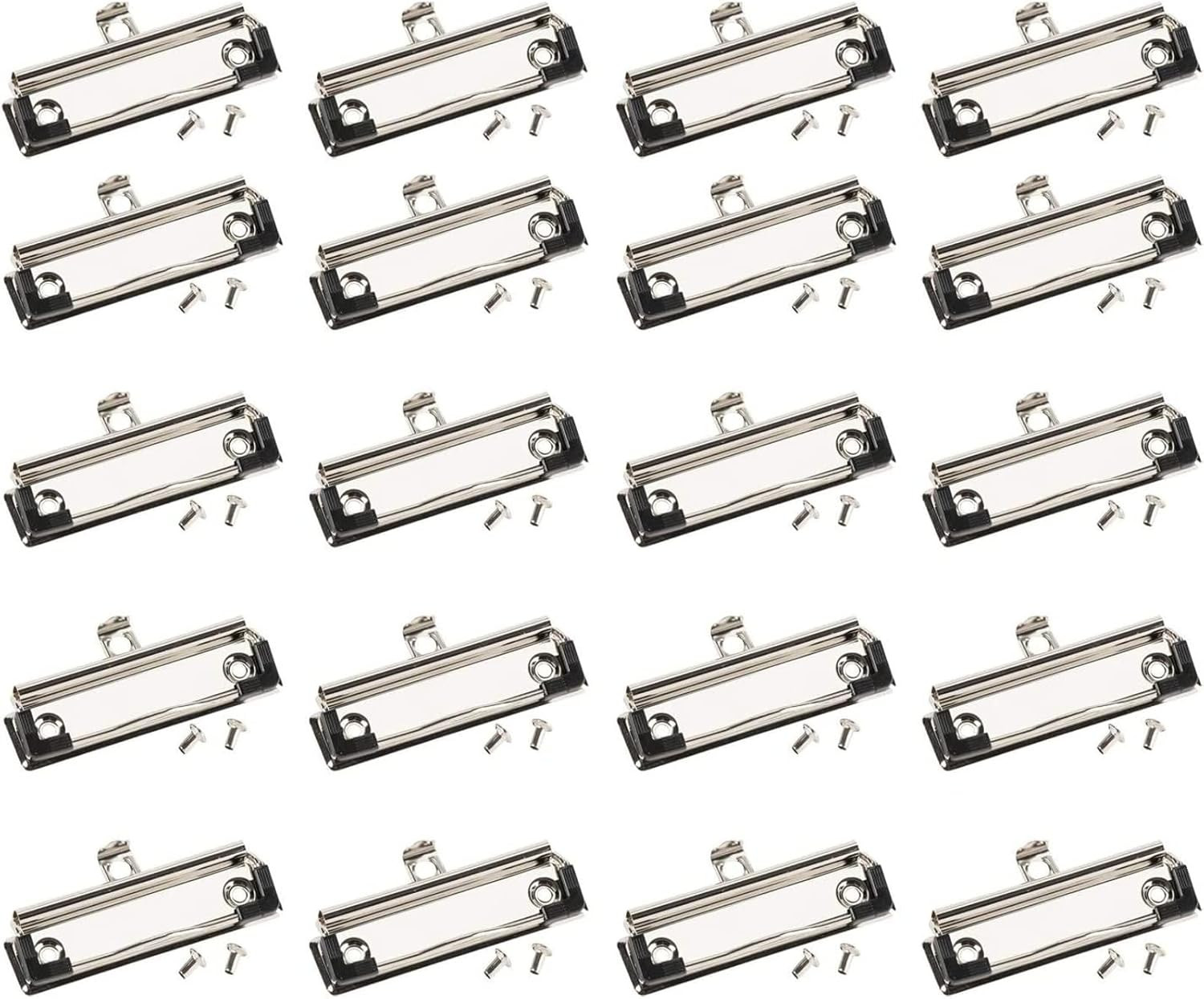 Juvale Mountable Clipboard Clips – Pack of 20 Screw-On Installation & Clipboard