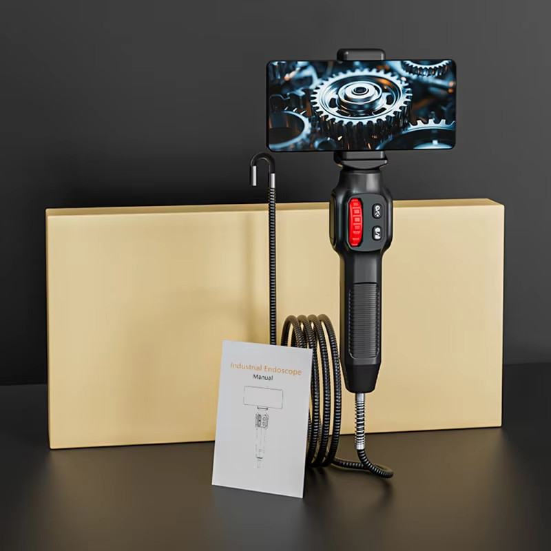 3.3ft Semi Rigid Endoscope 2-Way 180° Inspection Camera Articulating Borescope