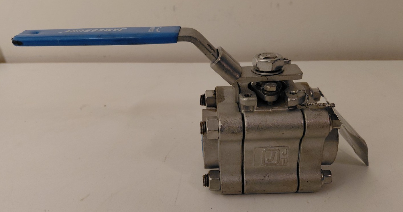 Jamesbury 4BBTG3600XT2 3/4 Inch Ball Valve CF8M, CL800, 7019L Top Grounded