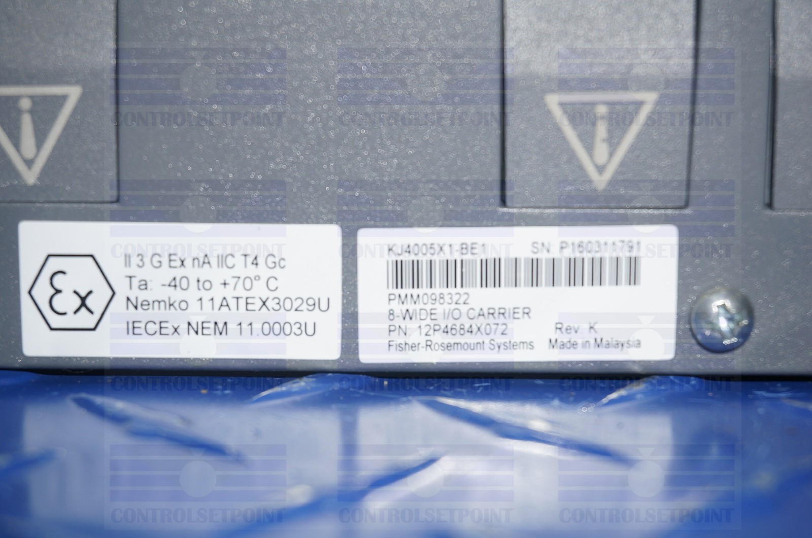 EMERSON DELTAV KJ4005X1-BE1 8 WIDE I/O CARRIER 12P4684, SE4050E0C0