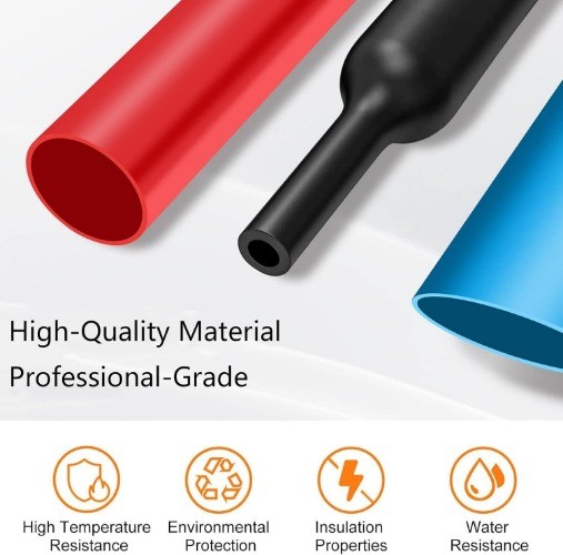 90mm 3.54 Inch Heat Shrink Tubing 3.28FT 21 Ratio Heat Shr Size: 3.54 x 3.28ft