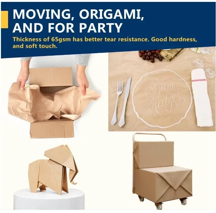 17.5″ x 1200” Brown Kraft Paper 50 lb Basis Thick Roll Packaging Shipping NEW