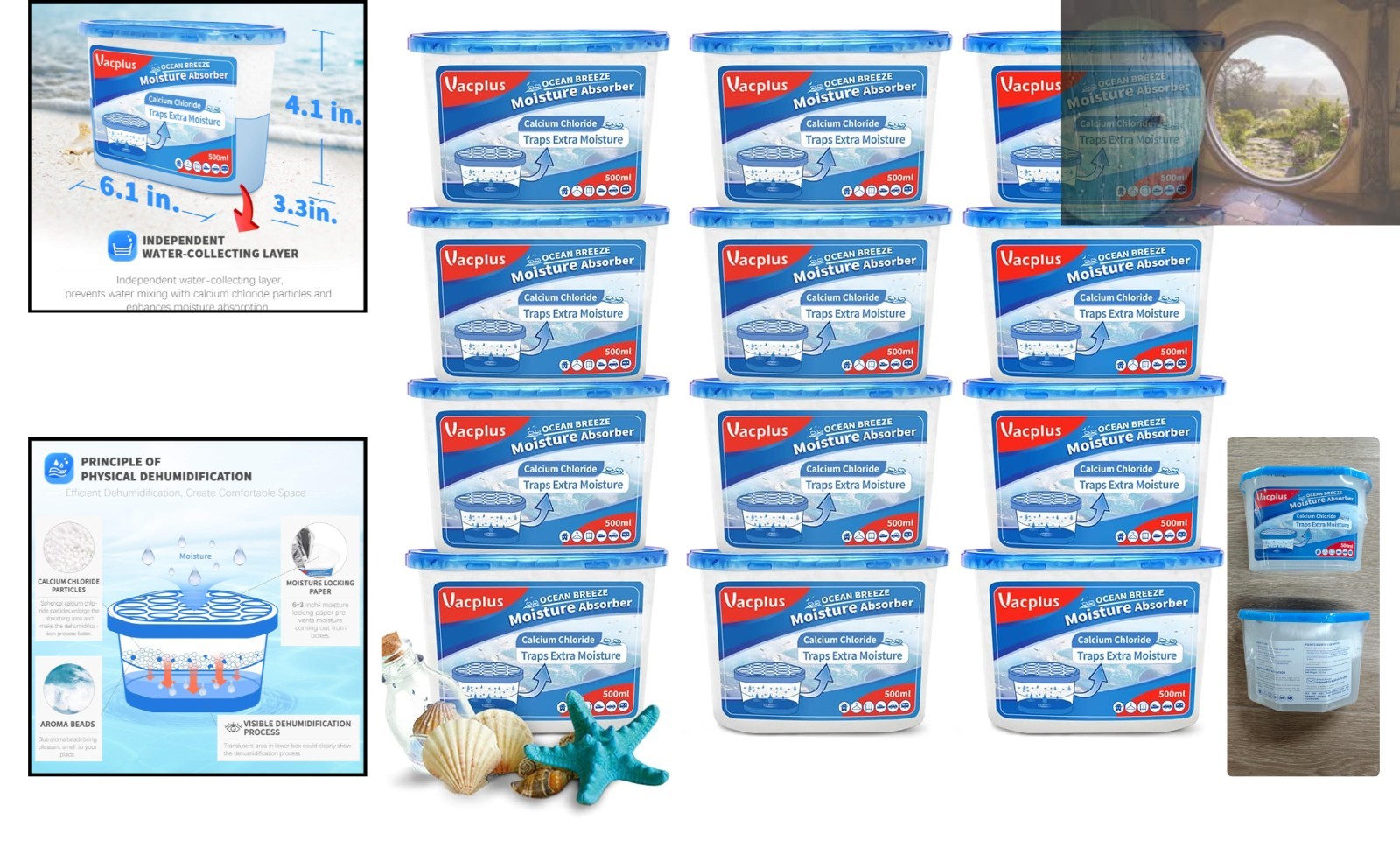Efficient Moisture Absorbers 12 Pack – 10.5 Oz, Compact & Energy-saving Solution