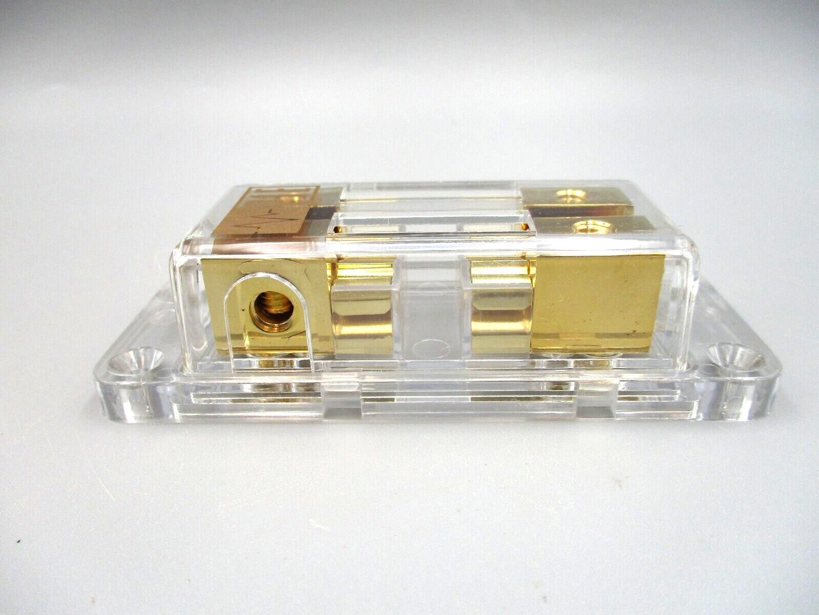 Double MAXI Blade Inline Fuse Holder GOLD PLATED 4 Gauge Independent Legs