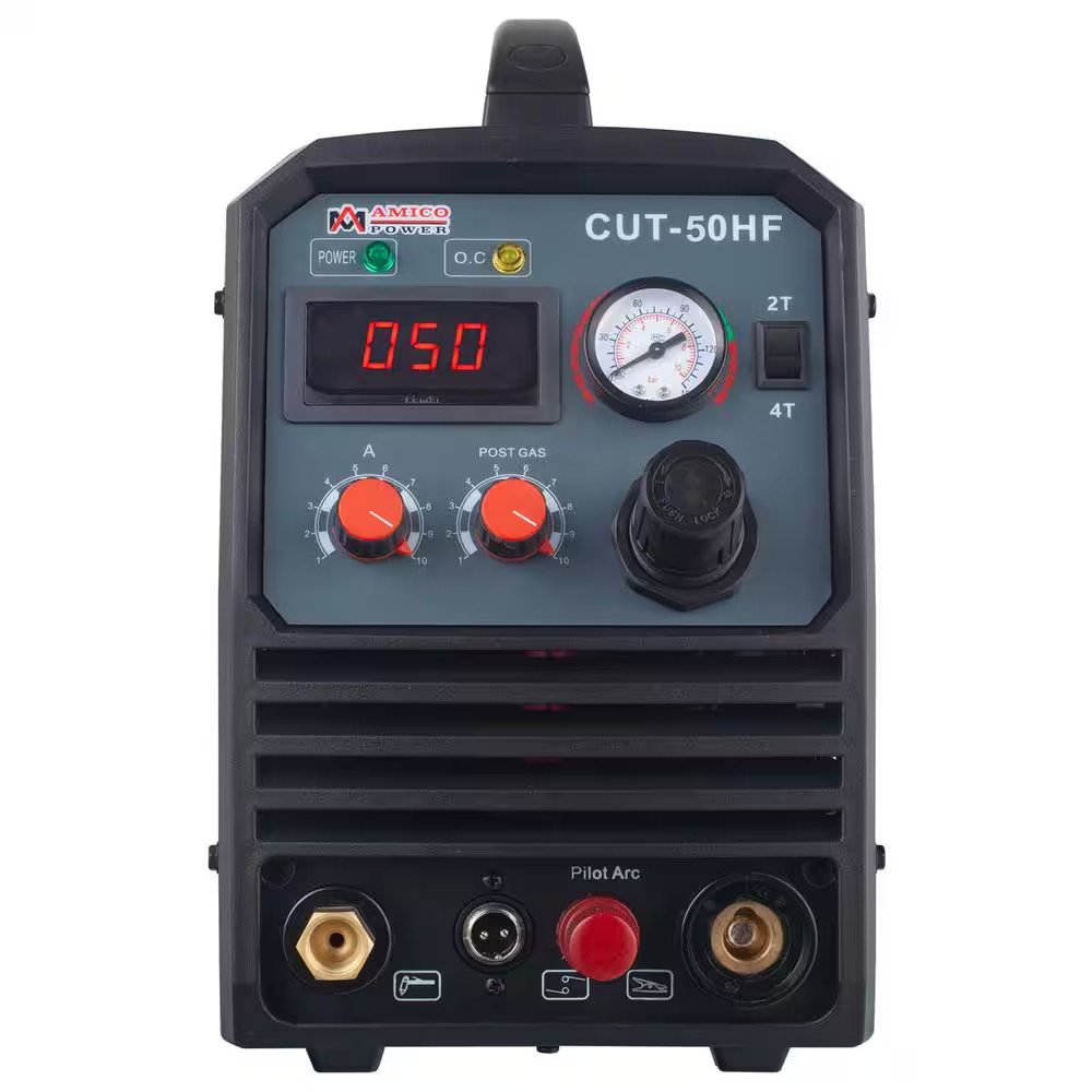 50 Amp 95-Volt to 260-Volt Wide Voltage Non-Touch Pilot Arc Plasma Cutter with 3