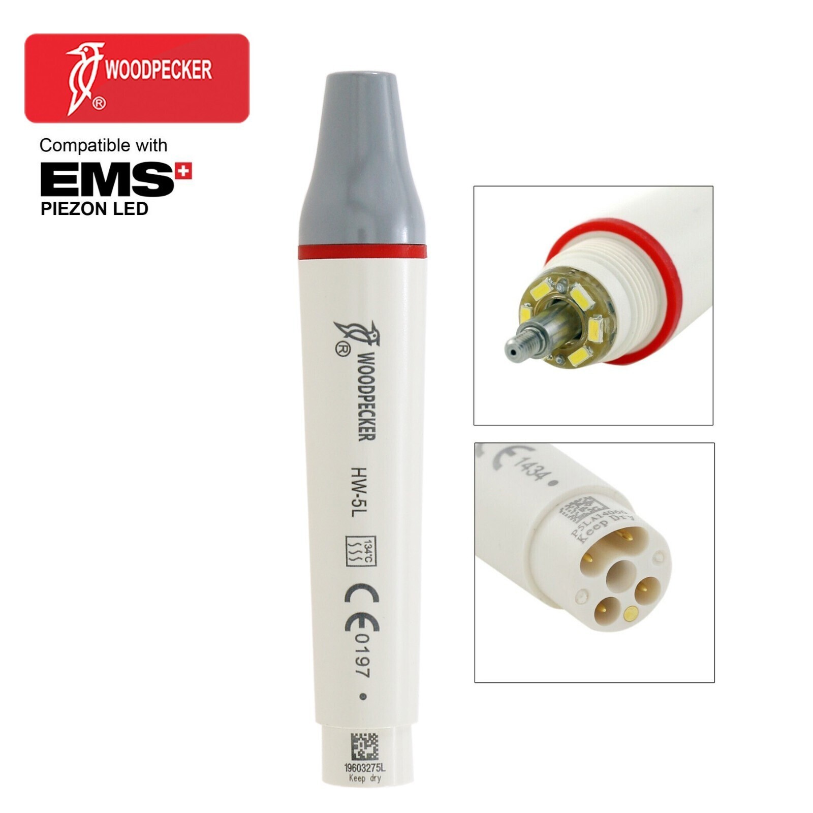 Woodpecker HW-5L Piezo Scaler Handpiece Fits All EMS Scalers Except 600 With LED