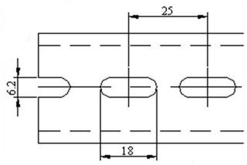 New DIN Rail Slotted Steel, Pre-Cut 35mm x 15mm, 450 mm (~18 (17.7) Inch) Long