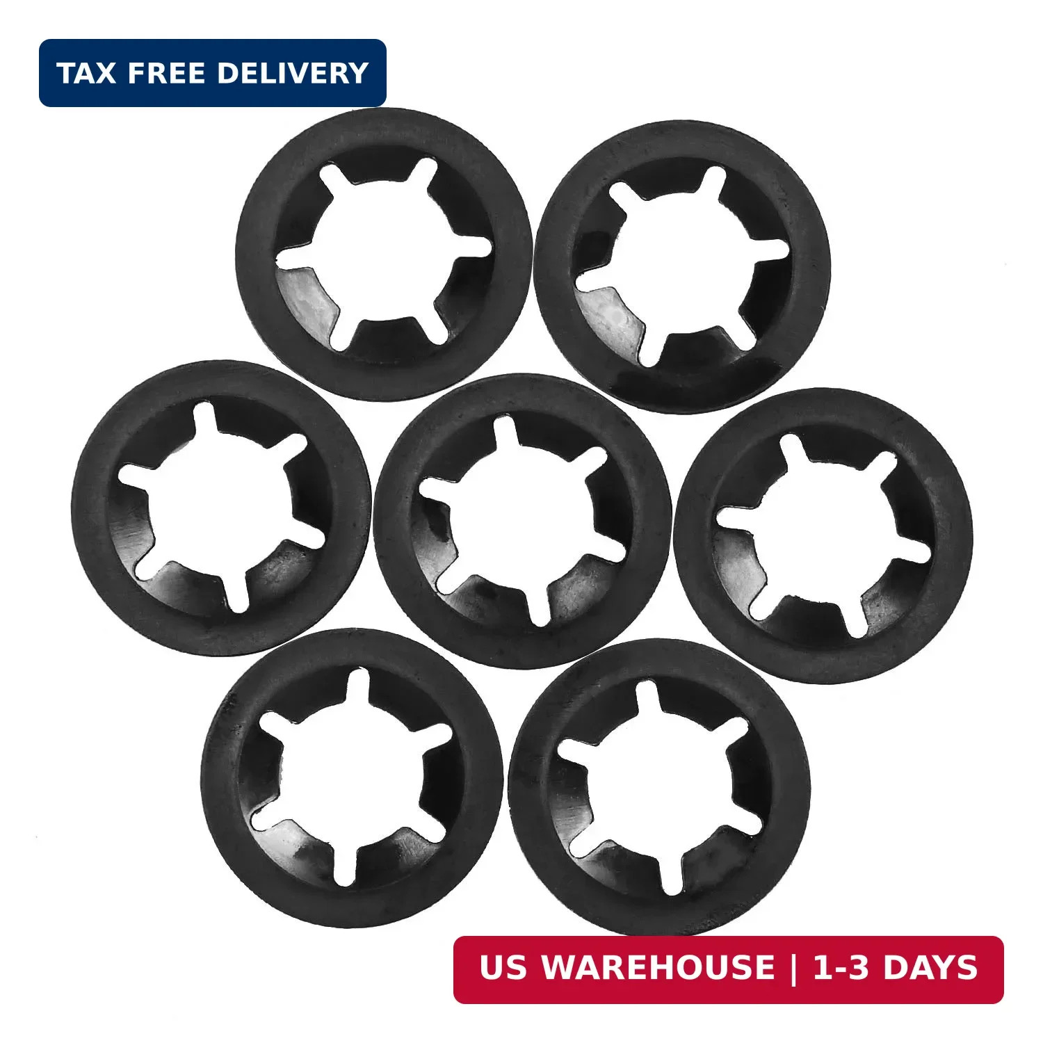 7 Sizes 320PCS Internal Tooth Starlock Washers,Quick Speed Locking Washers, Push